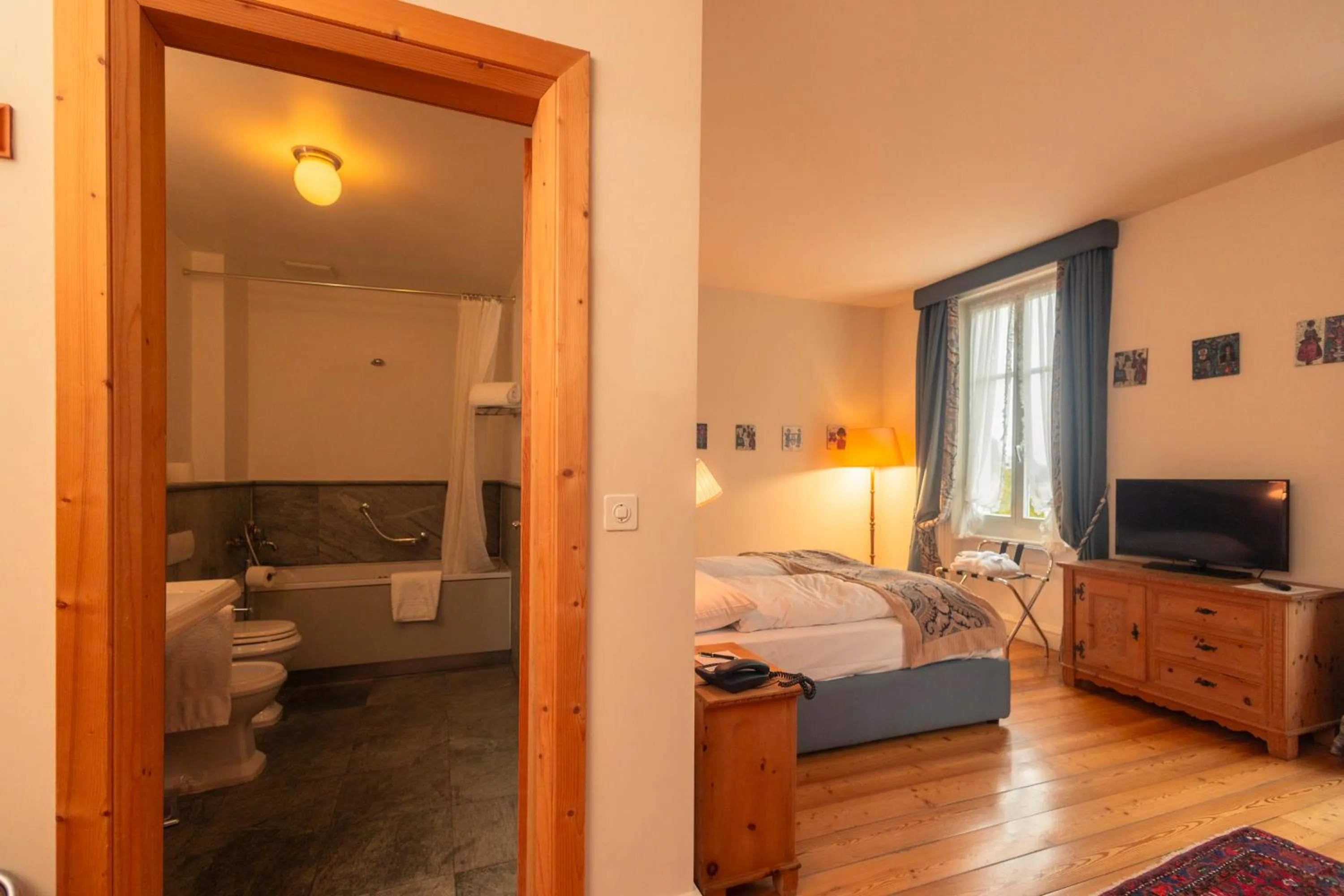 Bed in Hotel Bernina 1865 by Kleos Group Collection