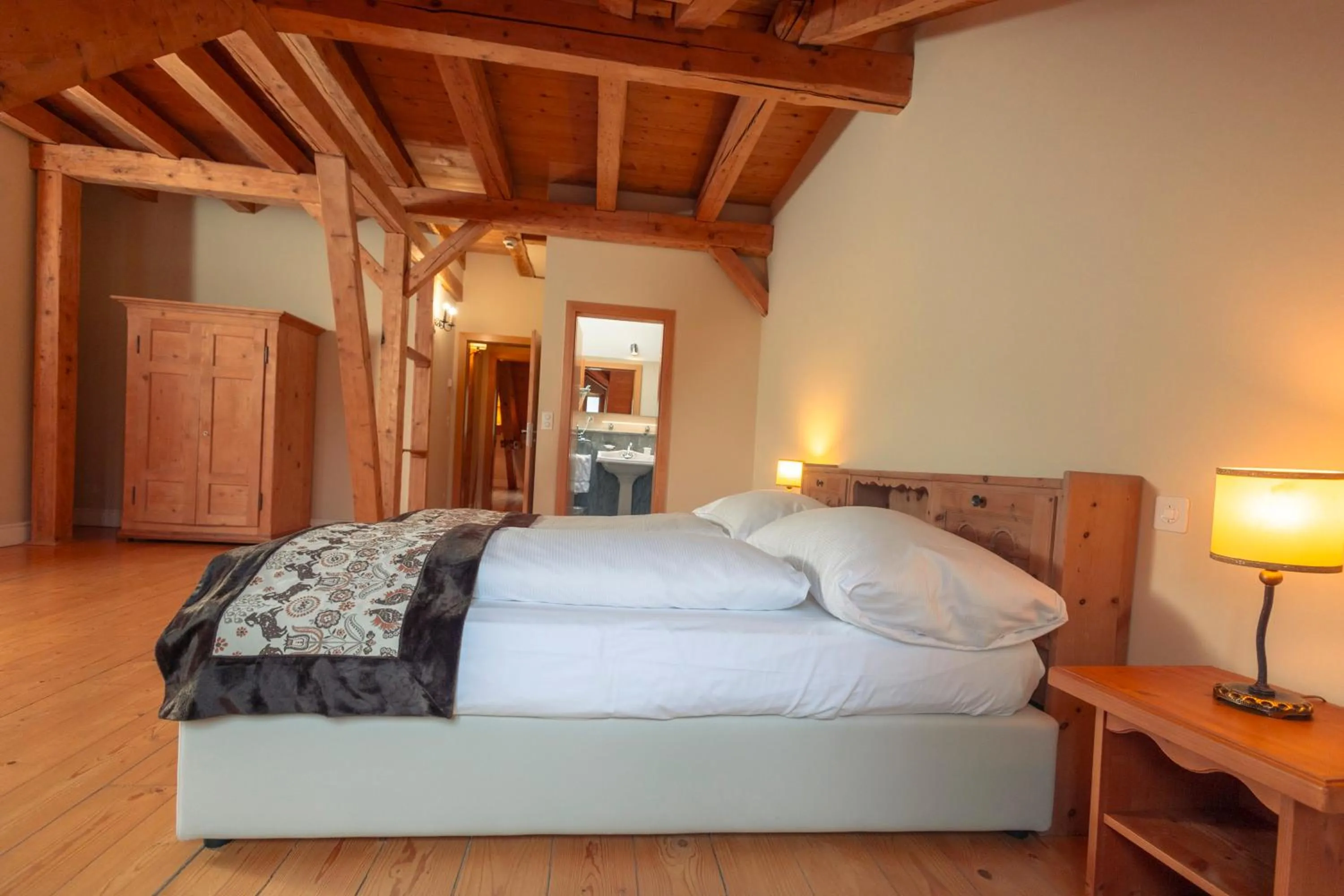 Bed in Hotel Bernina 1865 by Kleos Group Collection