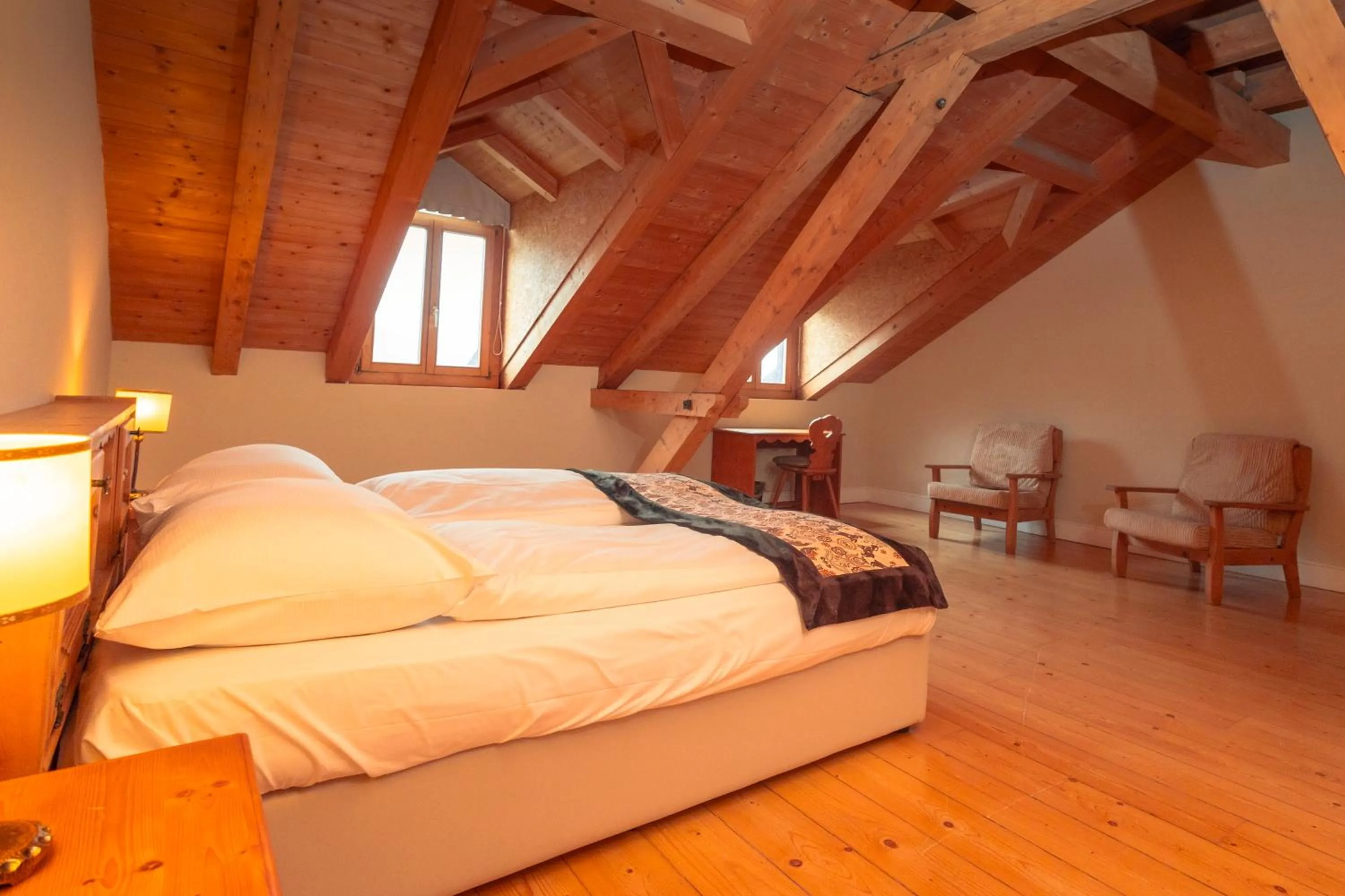 Bed in Hotel Bernina 1865 by Kleos Group Collection