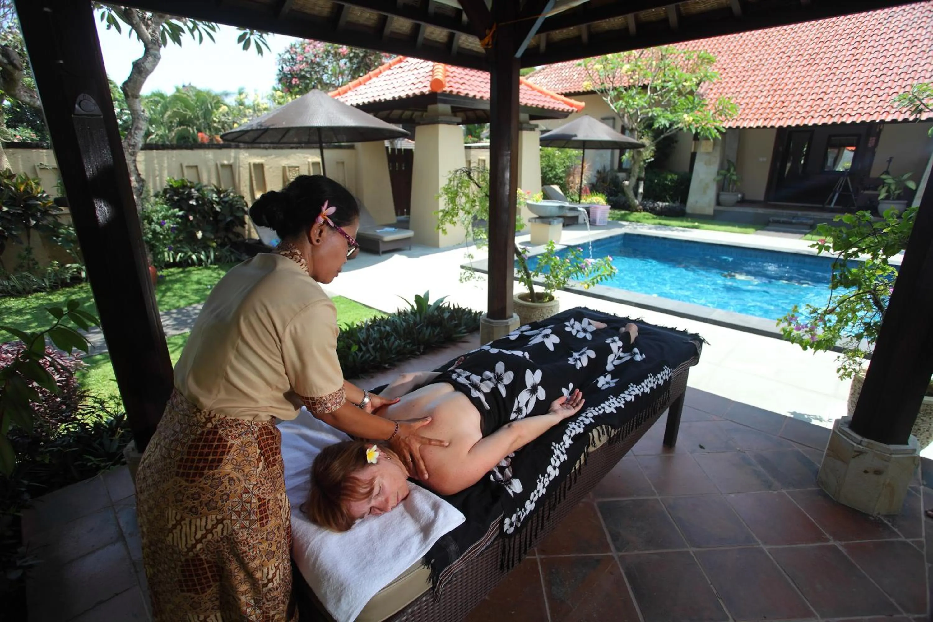 Pool view in Pondok Ayu