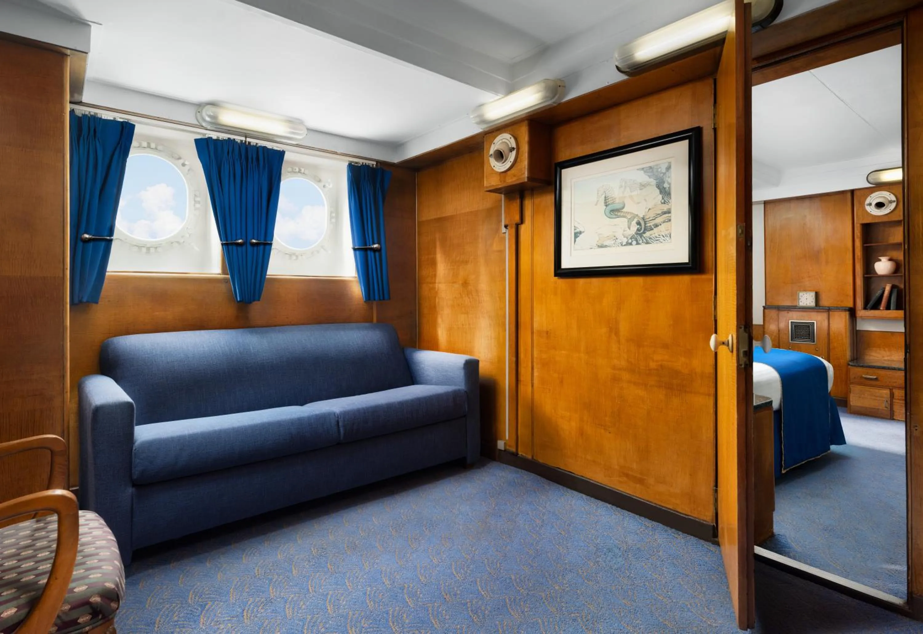Seating area in The Queen Mary