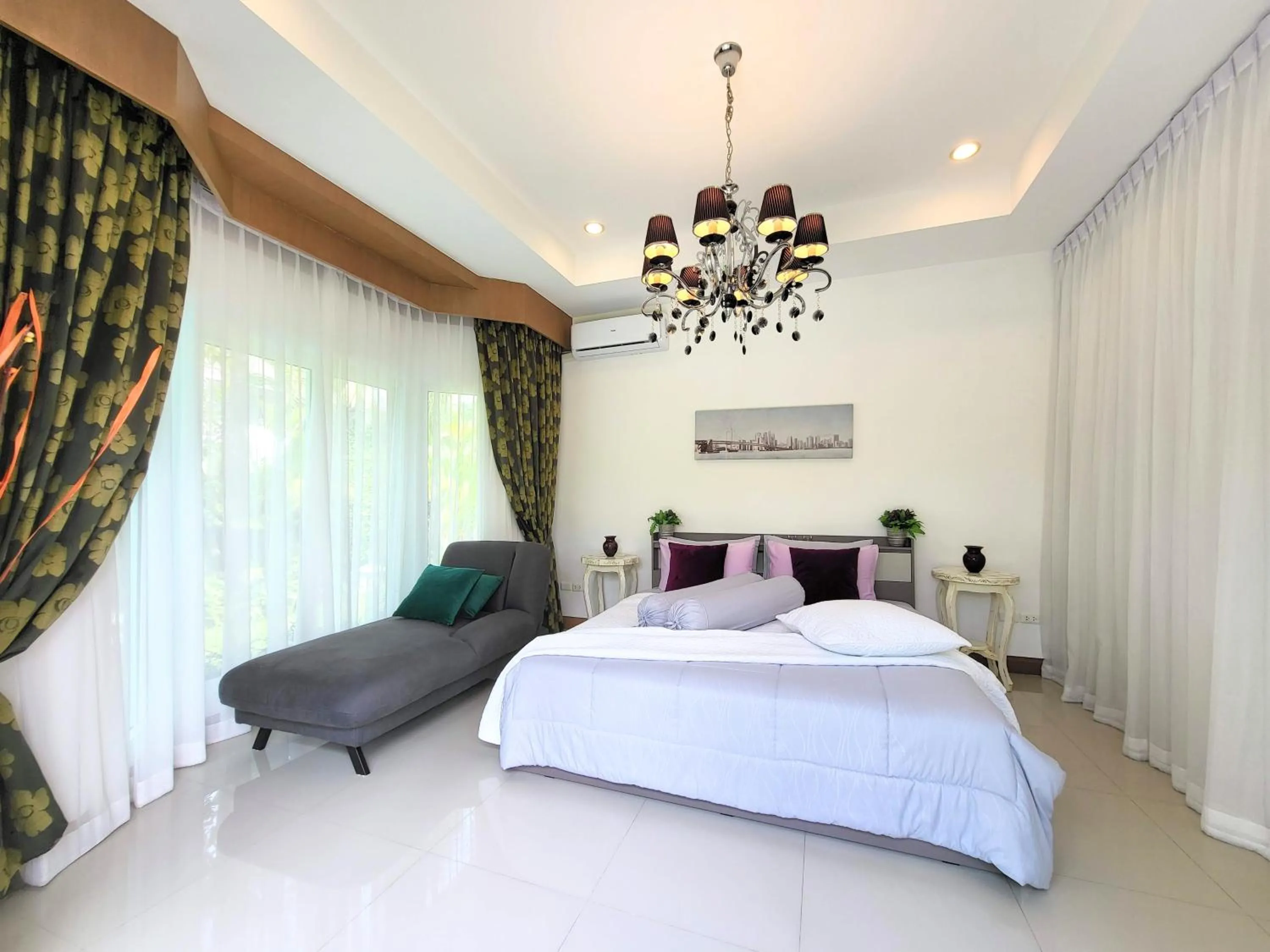 Bed in Leelawadee Pool Villa BBQ&Pool party