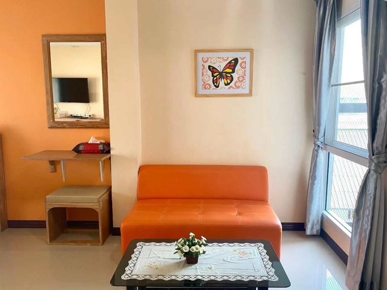 Seating area in Chinda Boutique Hotel