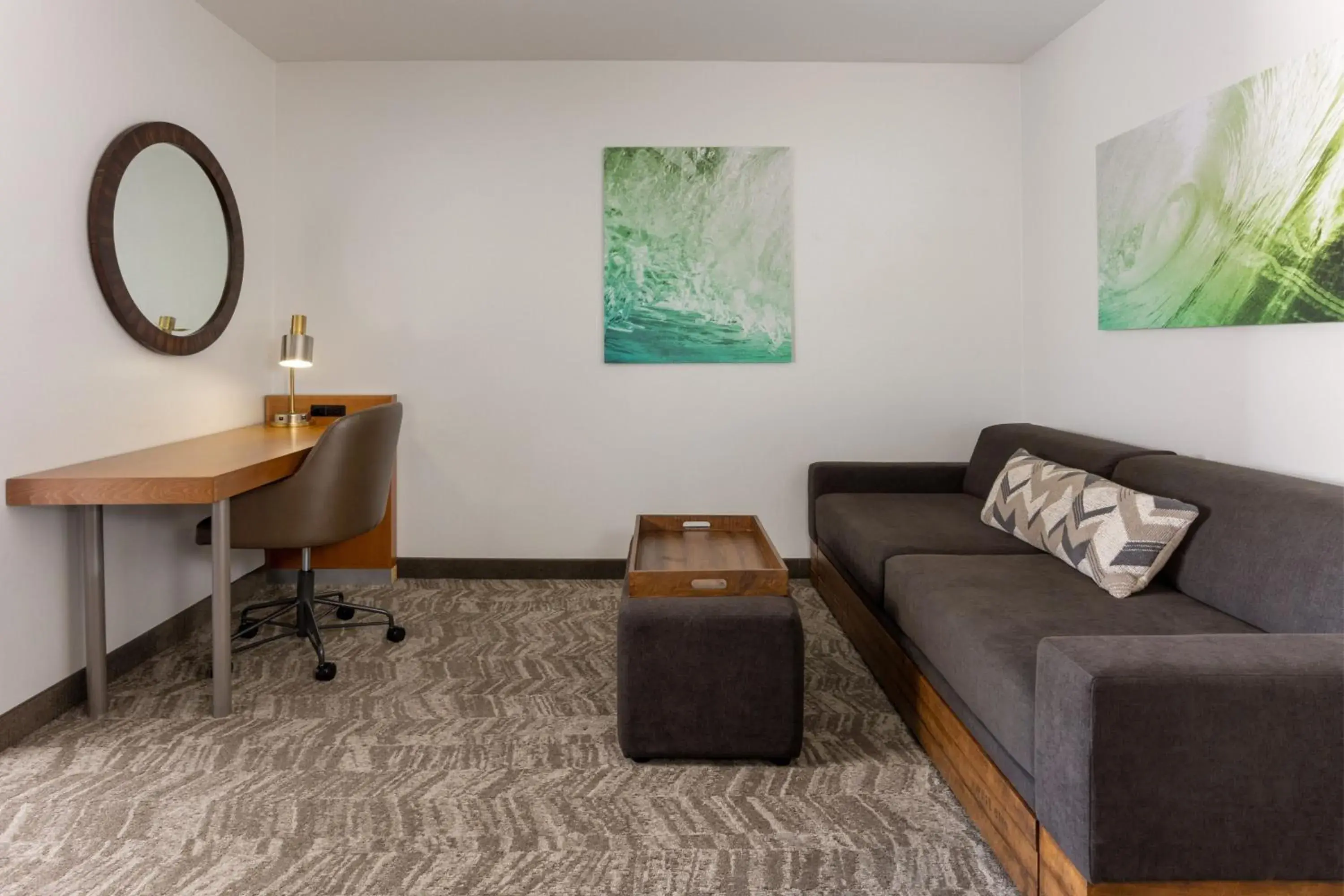 Queen Studio Suite with Sofa Bed and Adapted Tub - Mobility and Hearing Accessible in SpringHill Suites by Marriott Sacramento Roseville Queen Studio Suite with Sofa Bed and Adapted Tub - Mobility and Hearing Accessible in SpringHill Suites by Marriott Sacramento Roseville