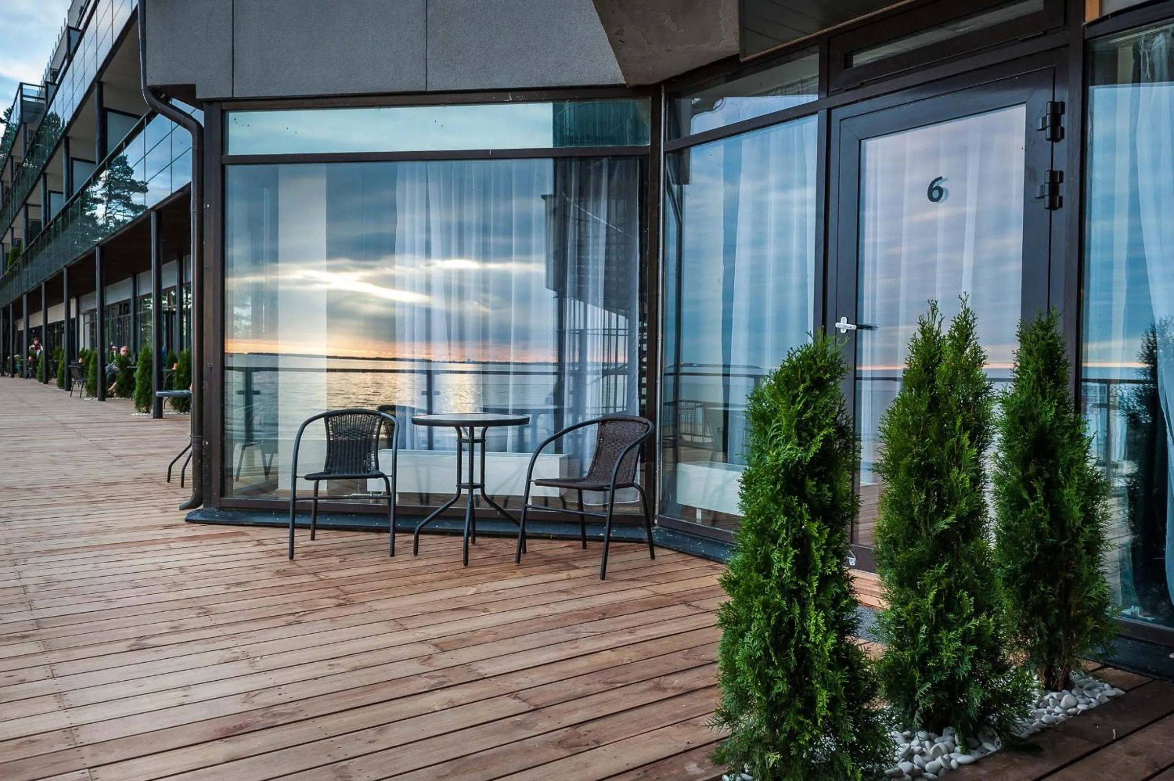 Patio in Pirita Beach Apartments & SPA