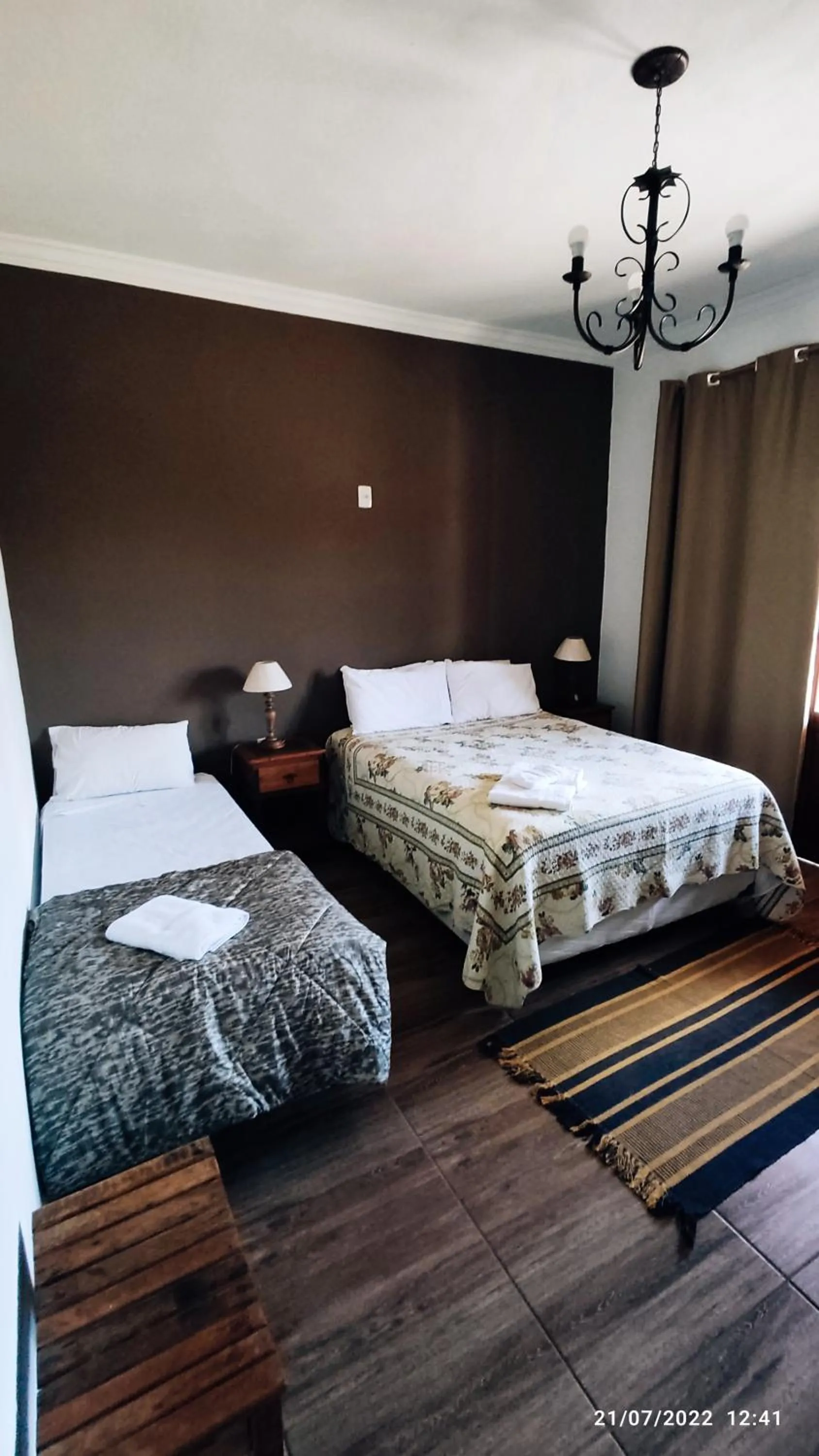 Bed in pousada canarinho