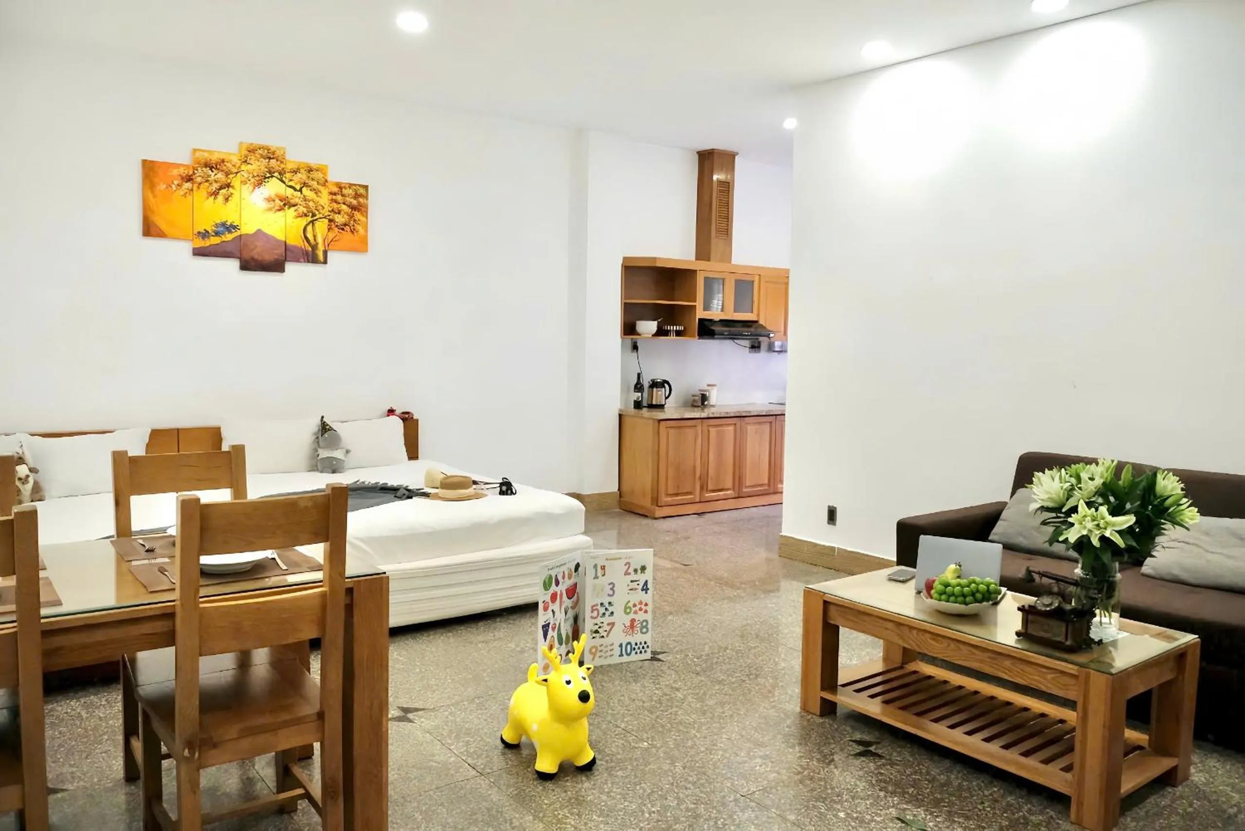 Bed in Kim Minh Apartment & Hotel