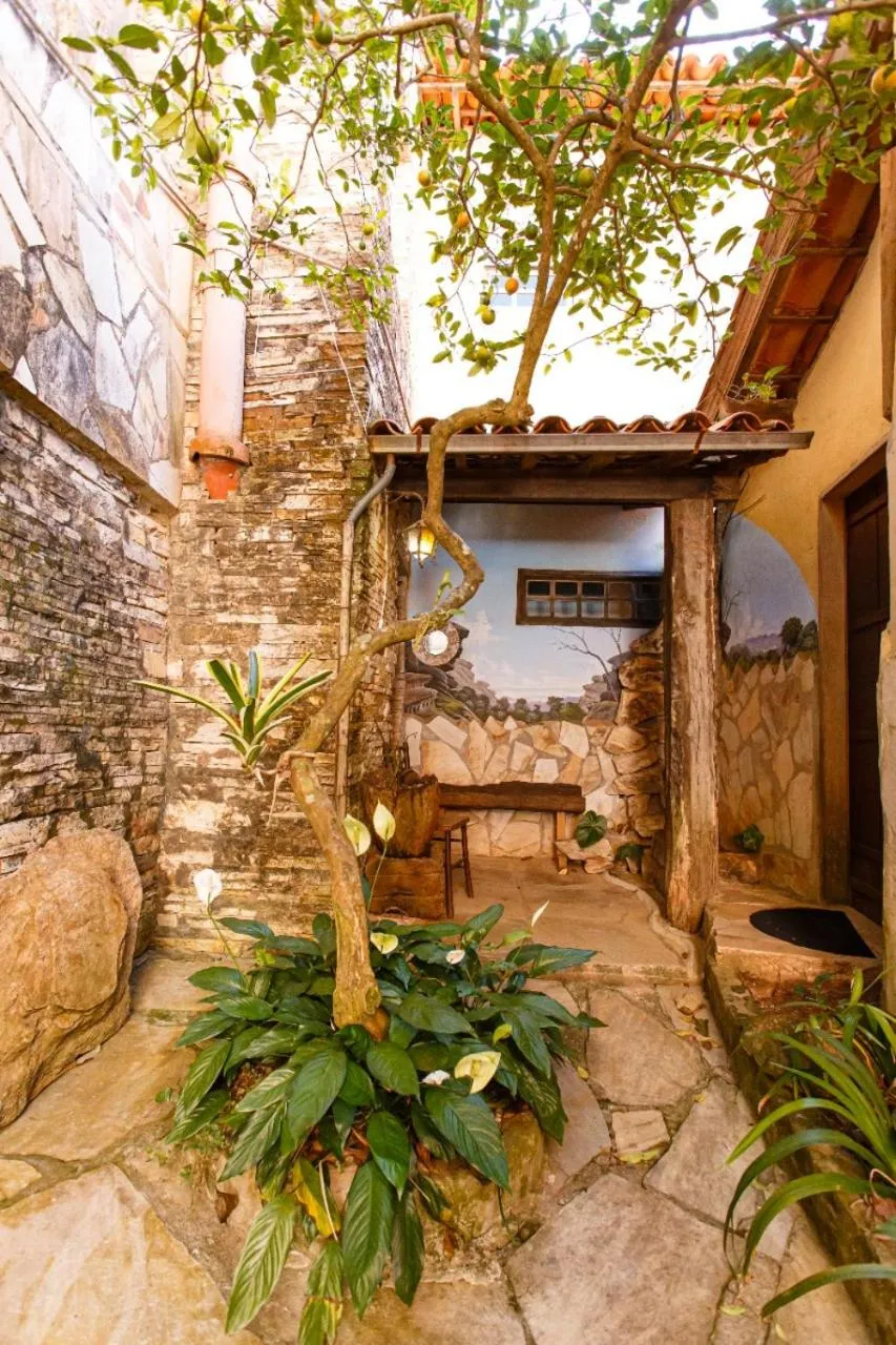 Patio in Chalé de Pedra - Hospedaria