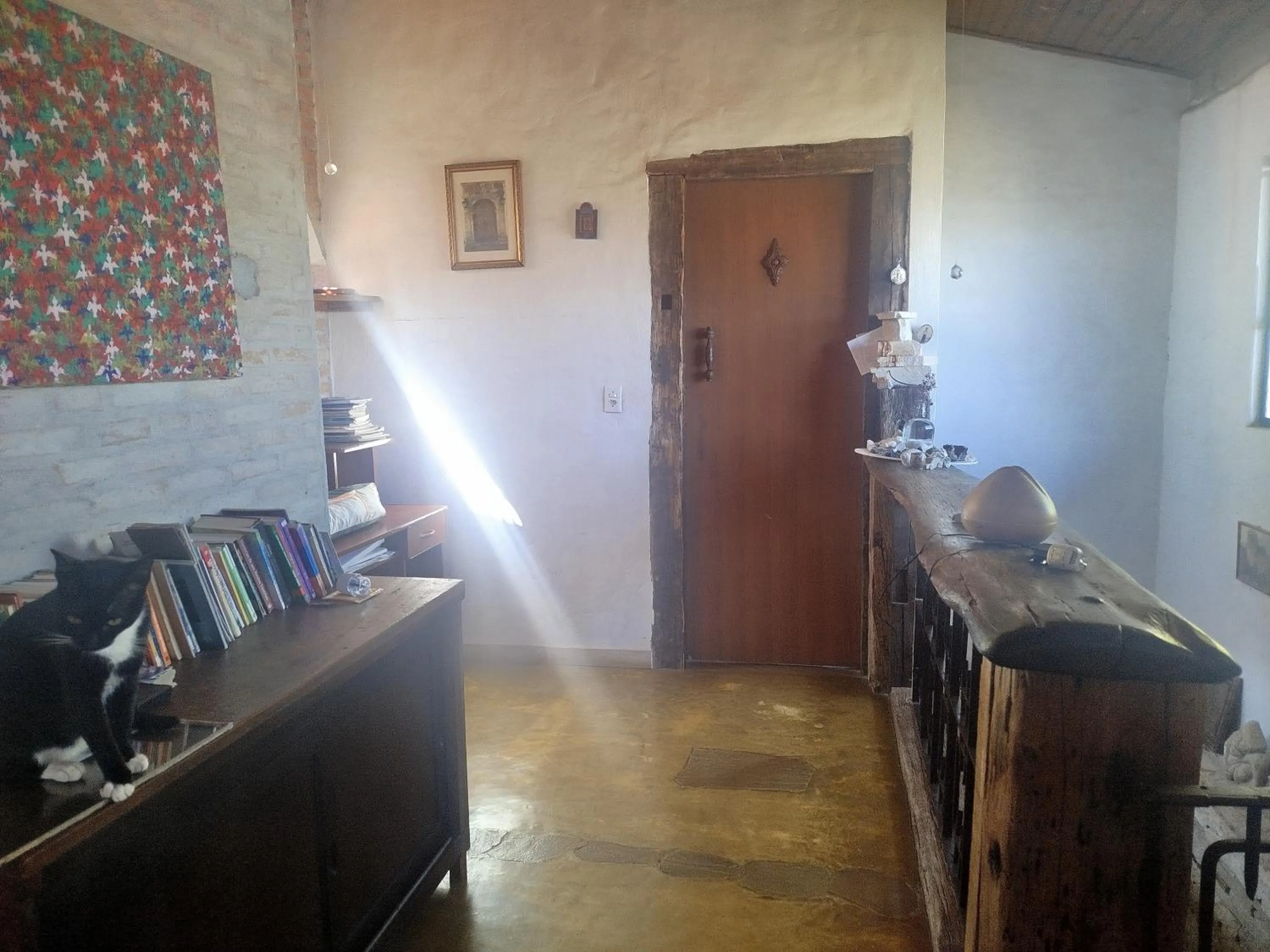 Living room in Chalé de Pedra - Hospedaria