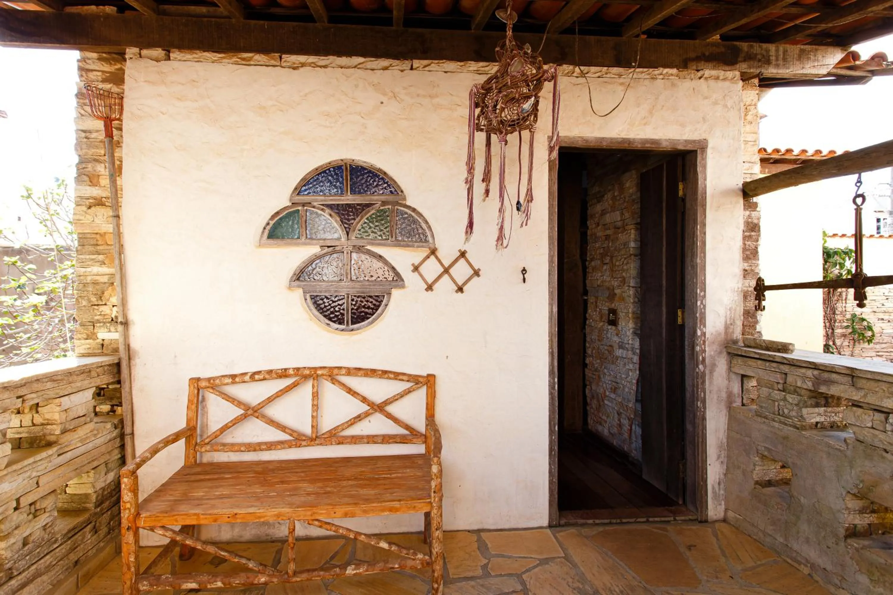 Balcony/Terrace in Chalé de Pedra - Hospedaria