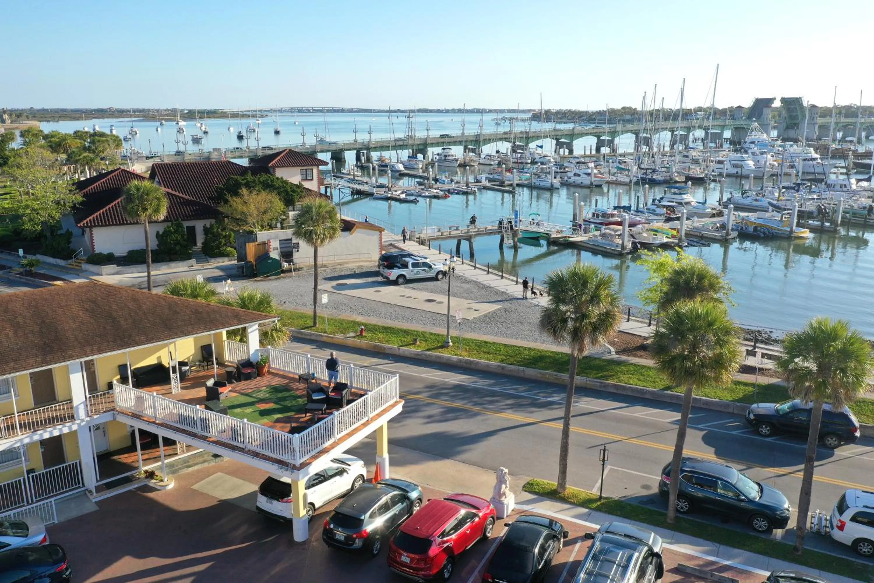 Balcony/Terrace in Historic Waterfront Marion Motor Lodge in downtown St Augustine