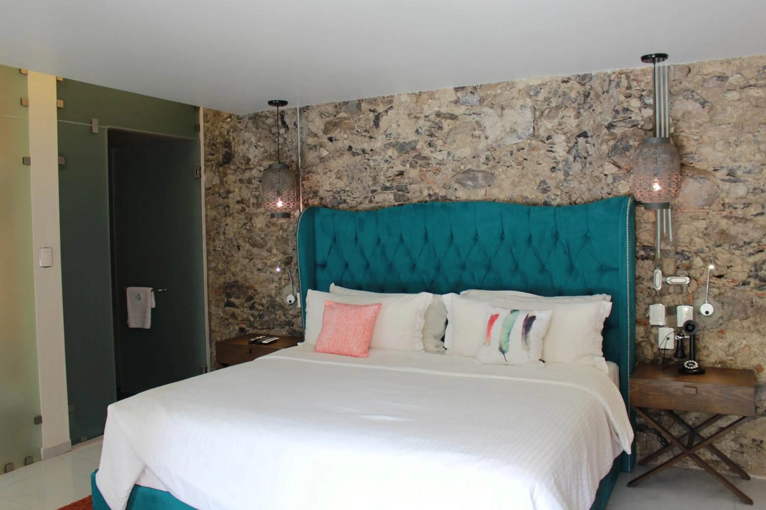 Decorative detail, Bed in TRES79 Hotel Boutique Orizaba