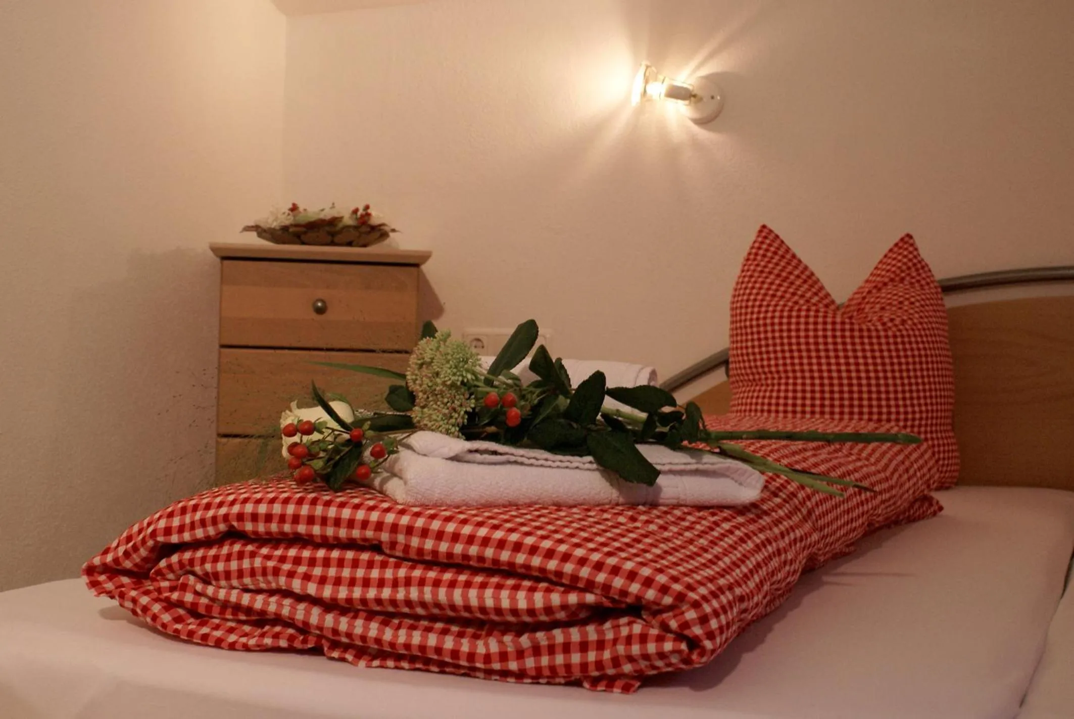 Decorative detail, Bed in Hotel Garni Rauch