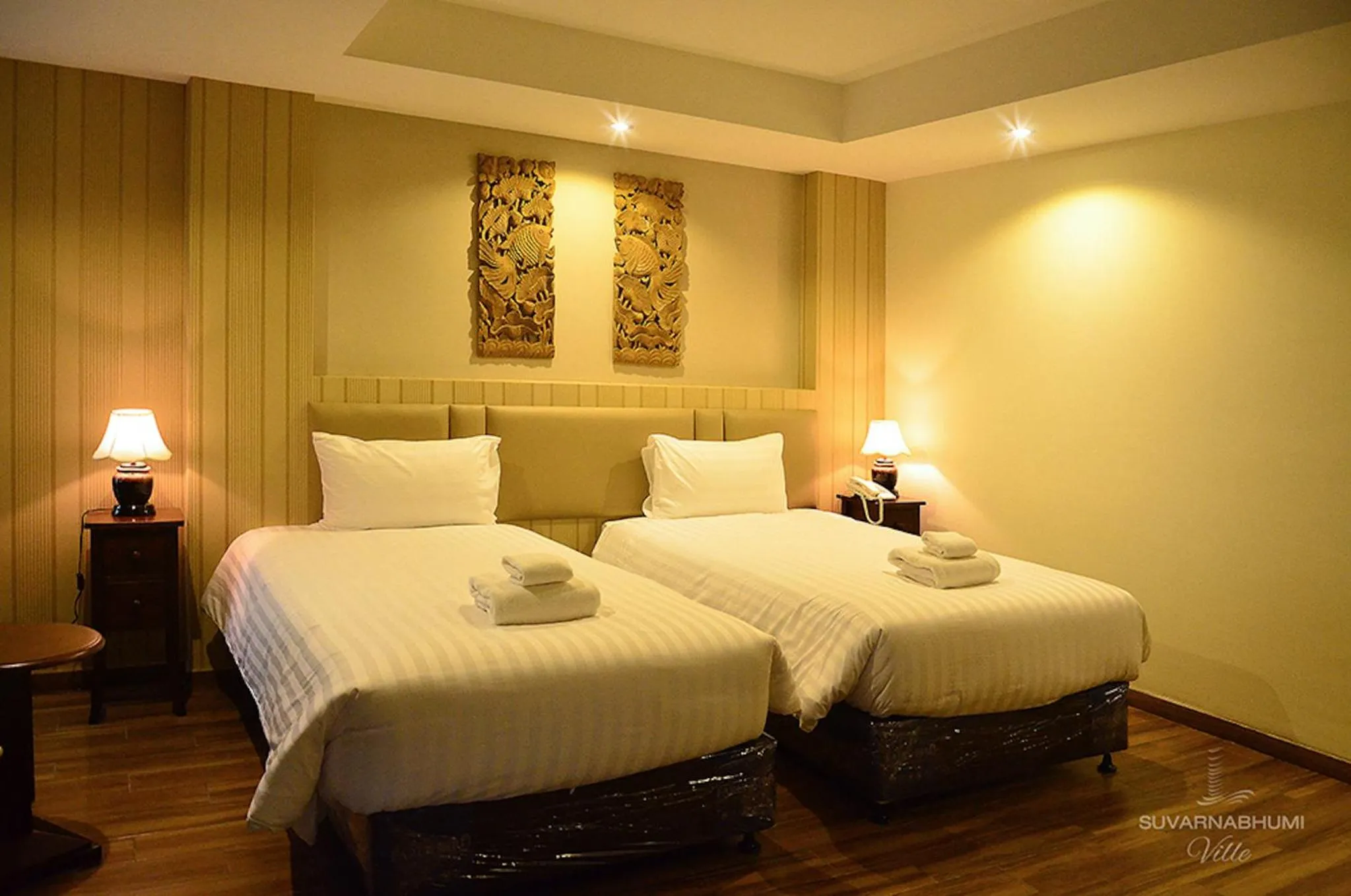 Bedroom, Bed in Suvarnabhumi Ville Airport Hotel