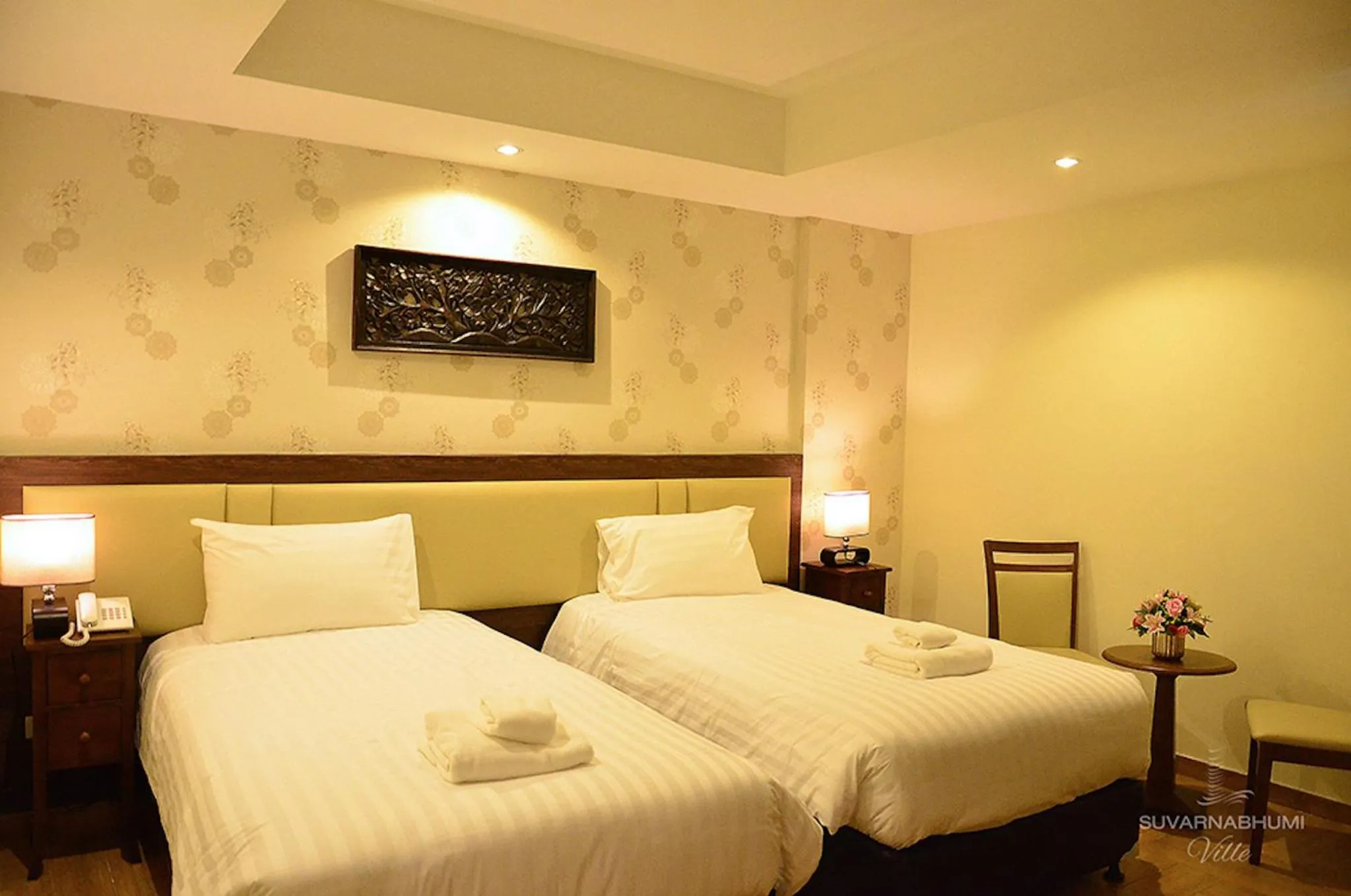 Bedroom, Bed in Suvarnabhumi Ville Airport Hotel