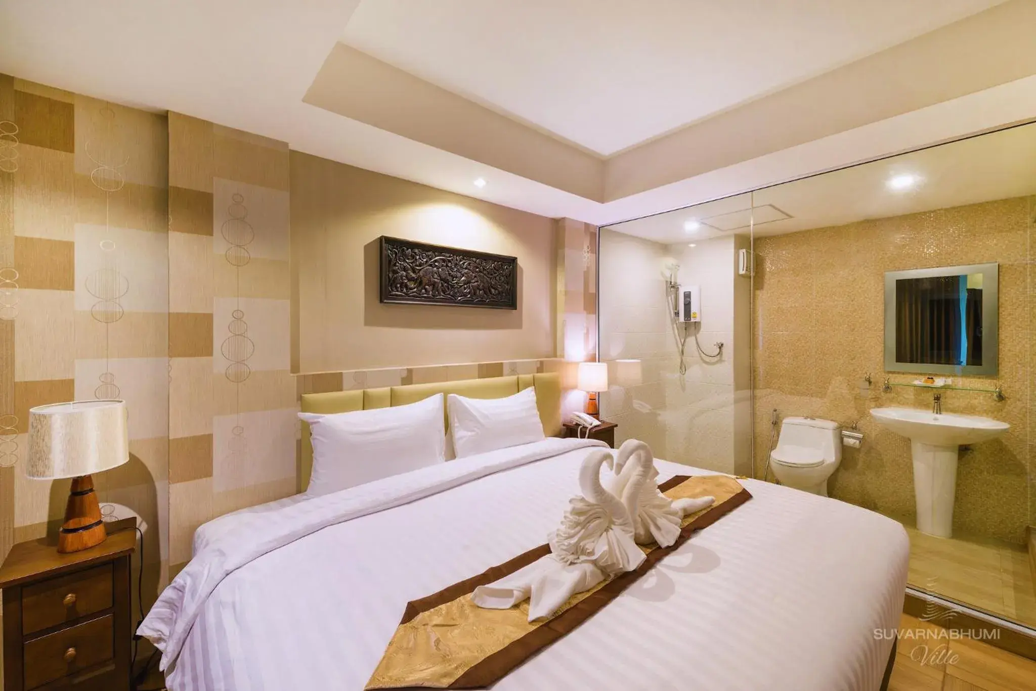 Bed in Suvarnabhumi Ville Airport Hotel Bed in Suvarnabhumi Ville Airport Hotel