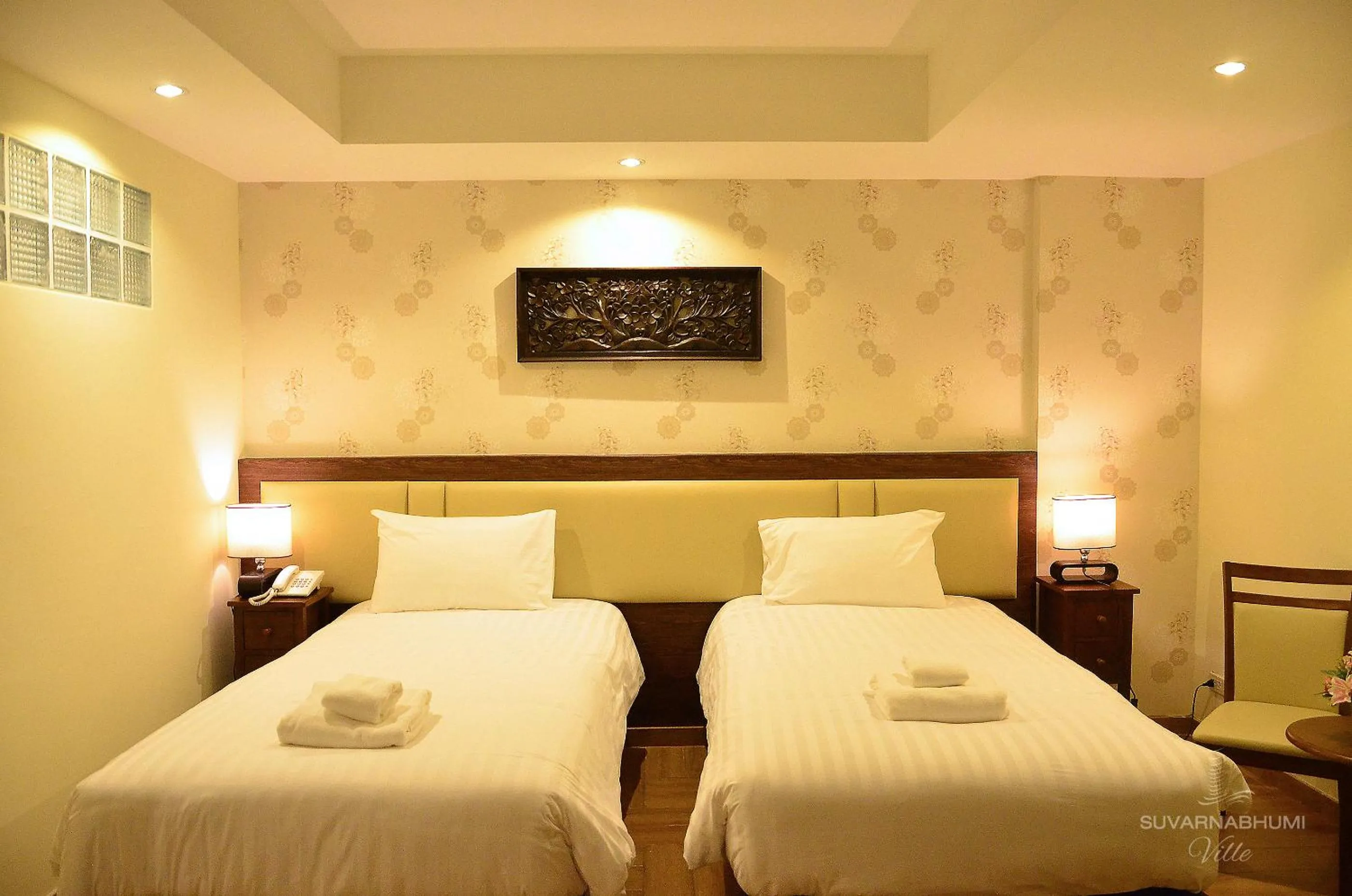 Bedroom, Bed in Suvarnabhumi Ville Airport Hotel