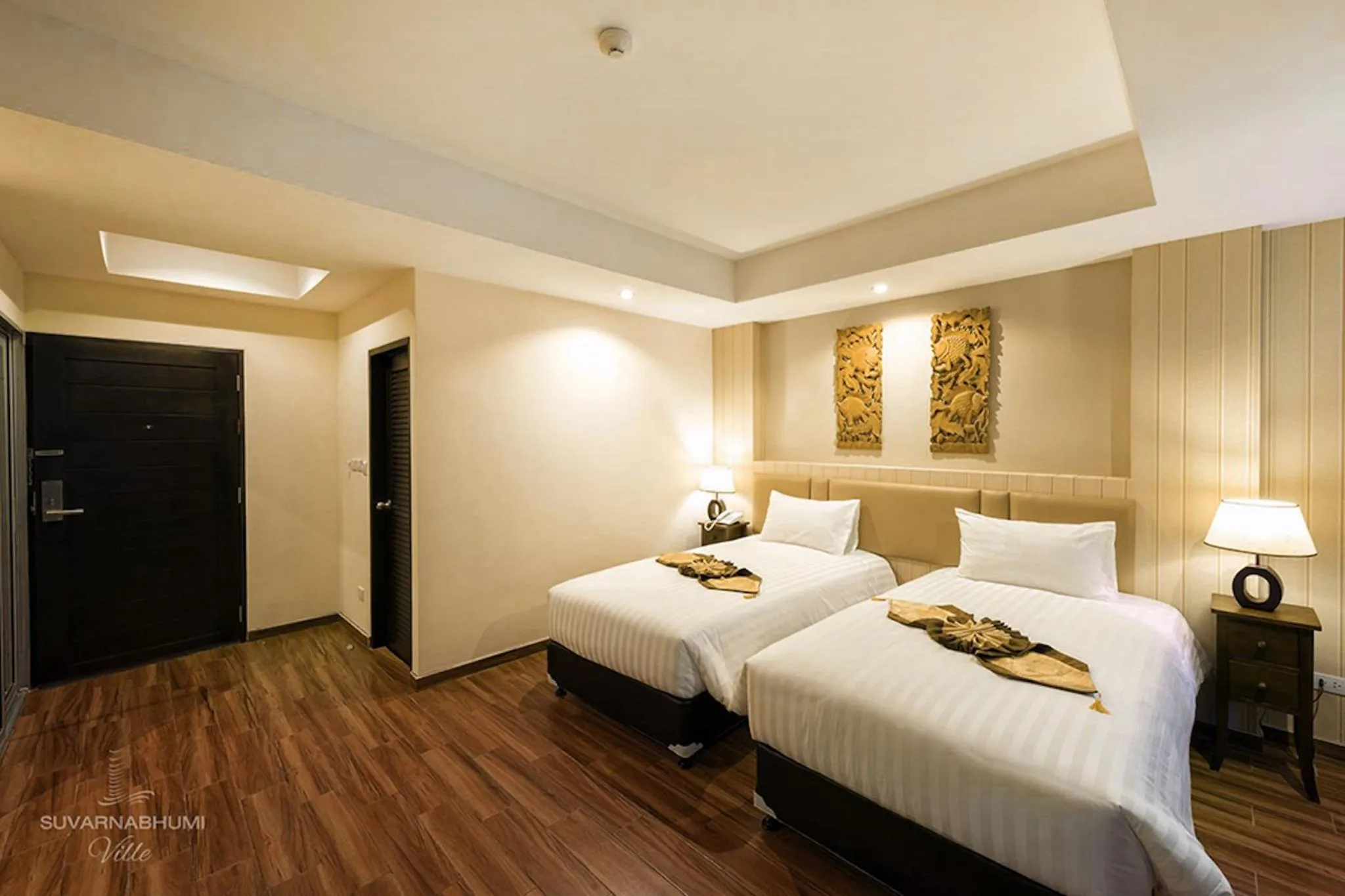 Bedroom, Bed in Suvarnabhumi Ville Airport Hotel
