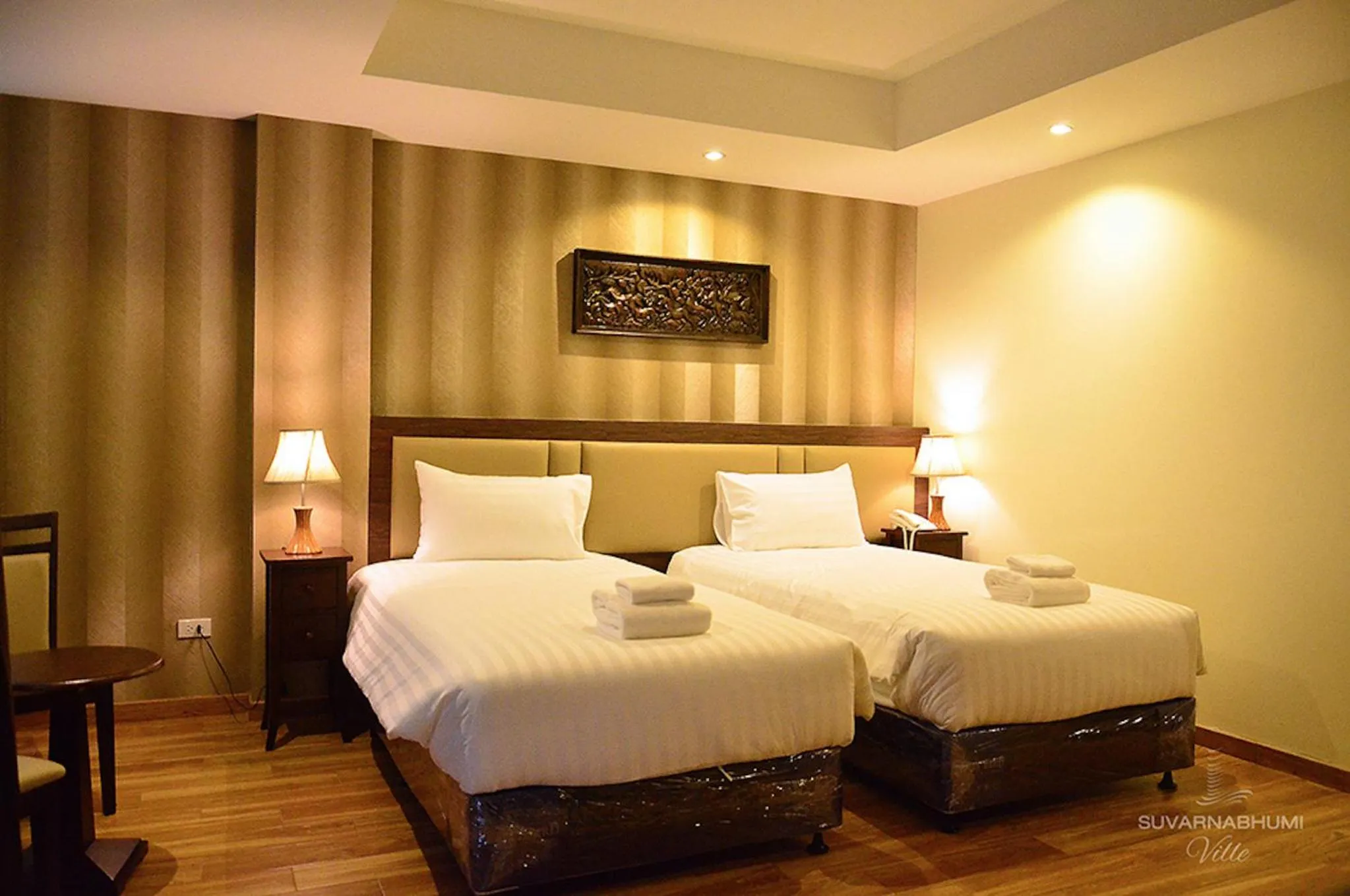 Bedroom, Bed in Suvarnabhumi Ville Airport Hotel