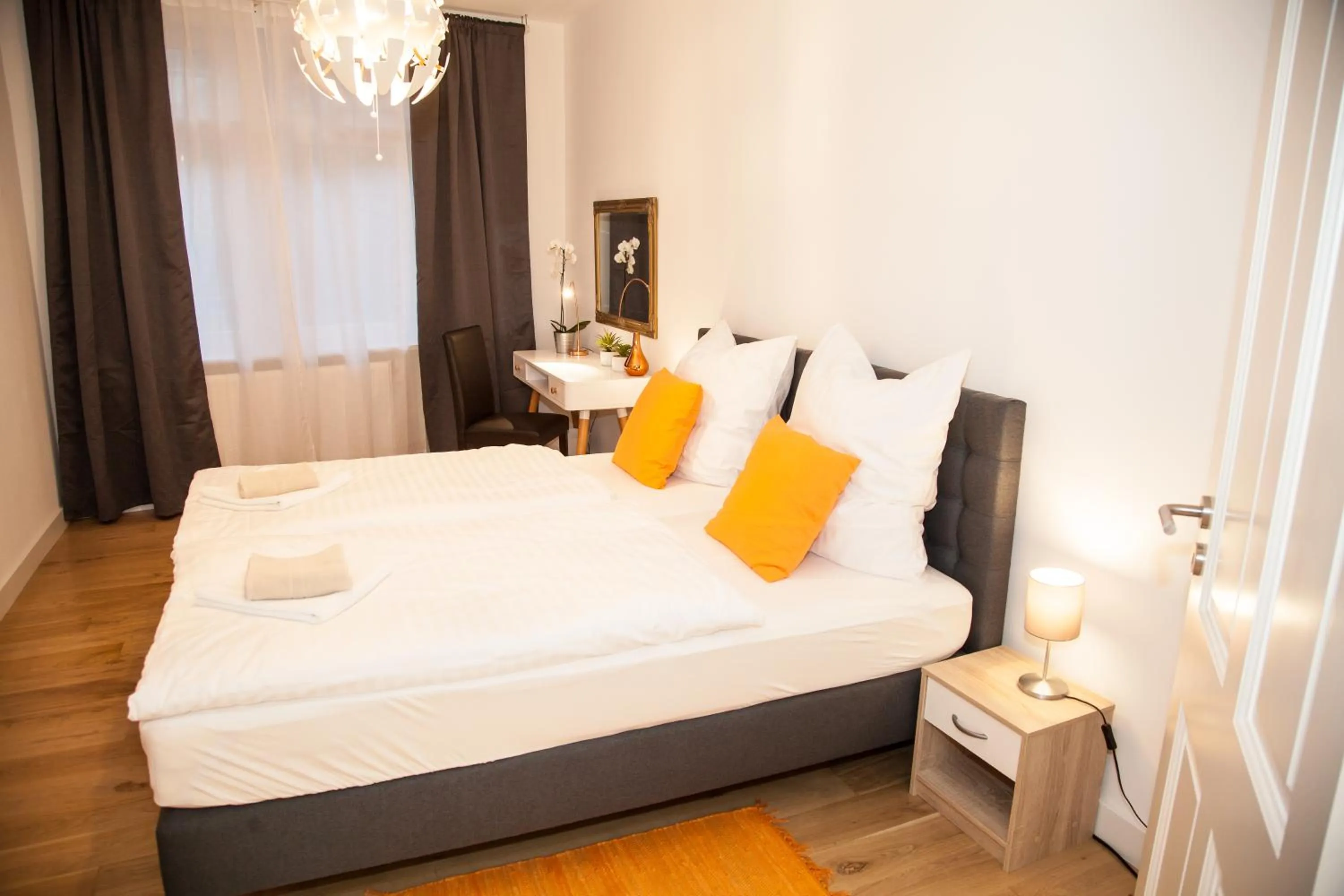 Bedroom, Bed in Apartment Haus Heidelberg