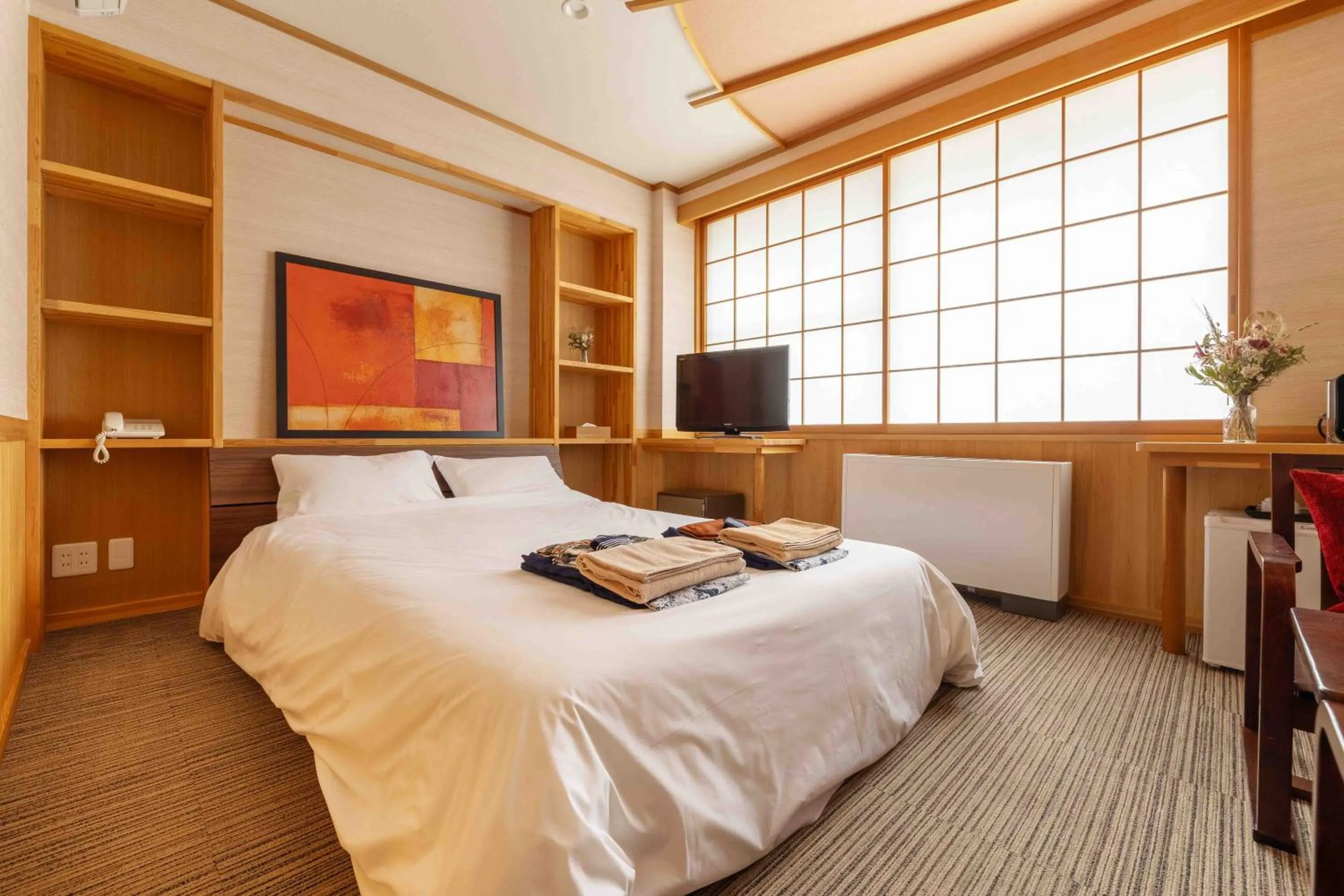 Bed in Nozawa View Hotel Shimataya