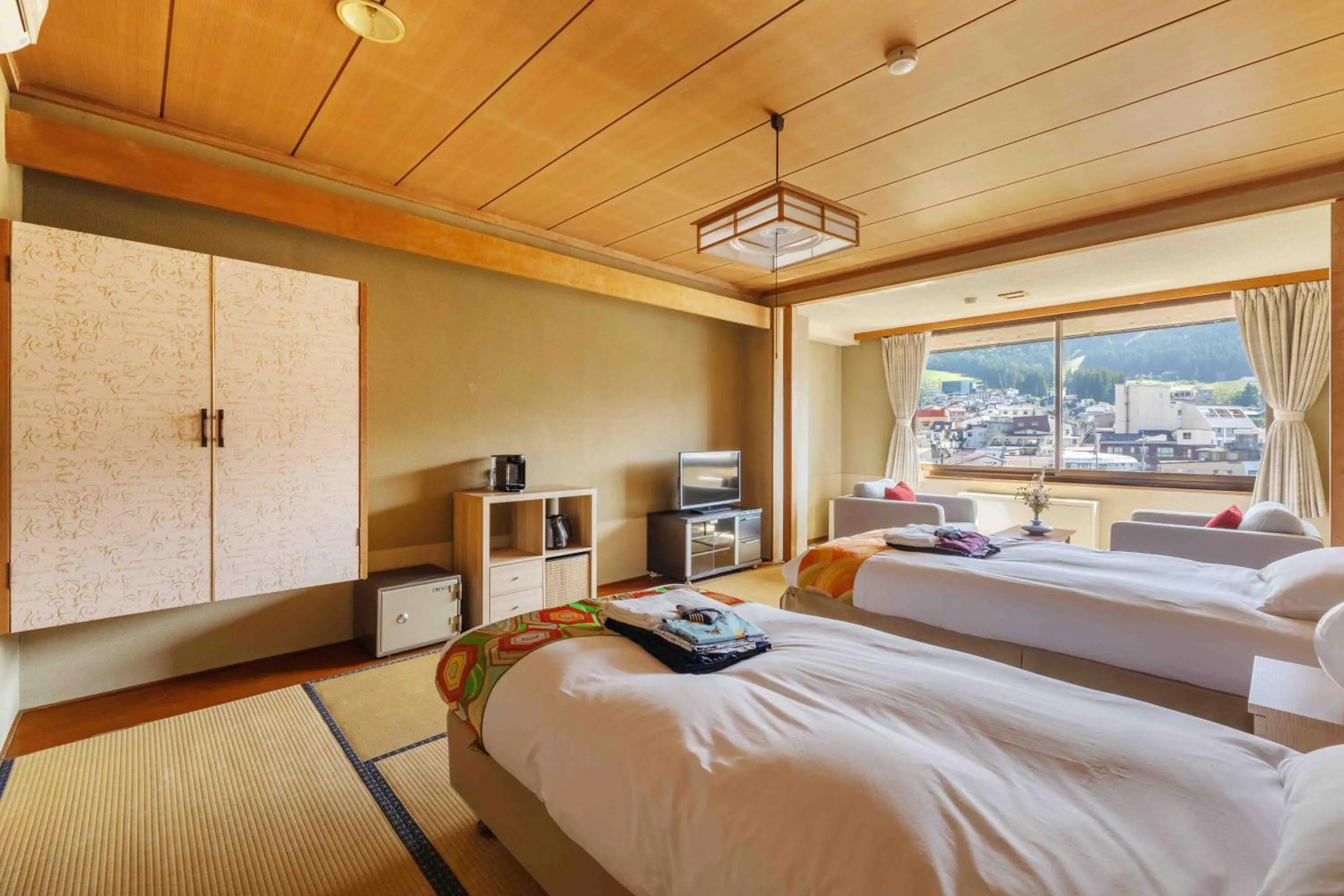 TV and multimedia, Bed in Nozawa View Hotel Shimataya