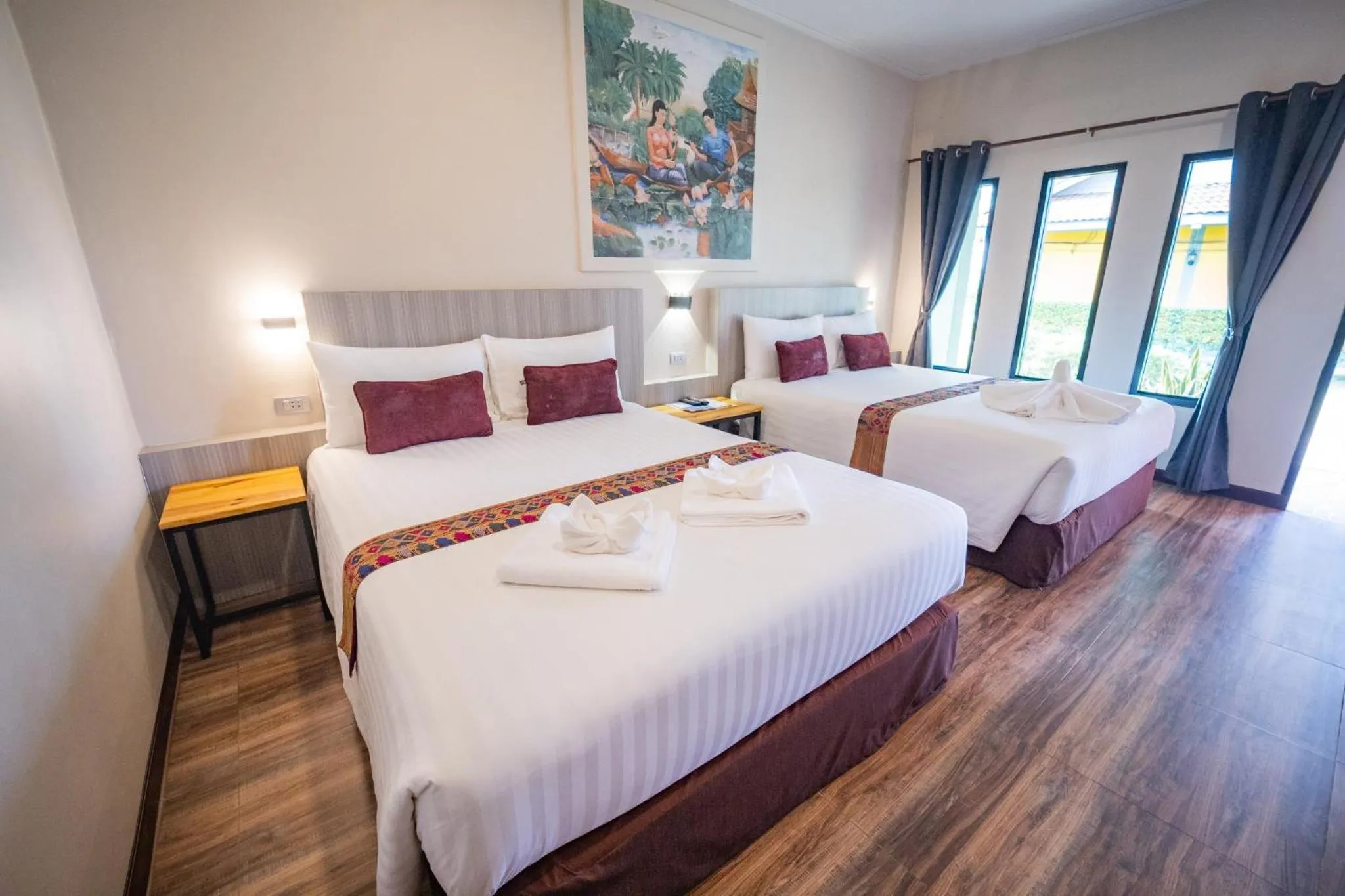 Bed in Khong Chiam Orchid Riverside Resort