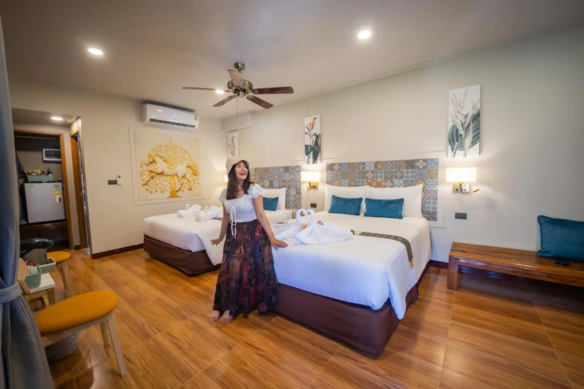 Bed in Khong Chiam Orchid Riverside Resort