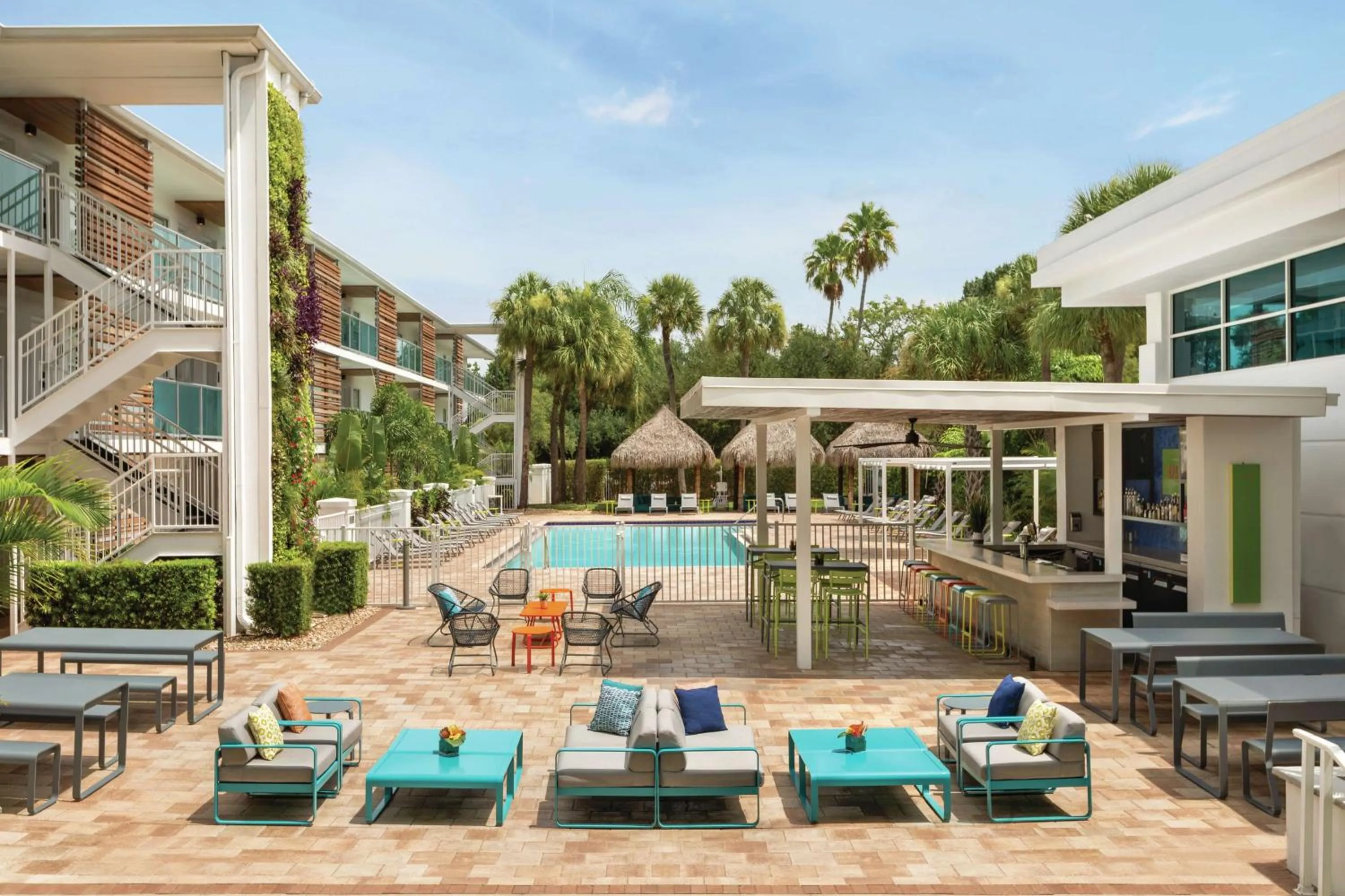 Pool view in Hotel Alba Tampa, Tapestry Collection By Hilton