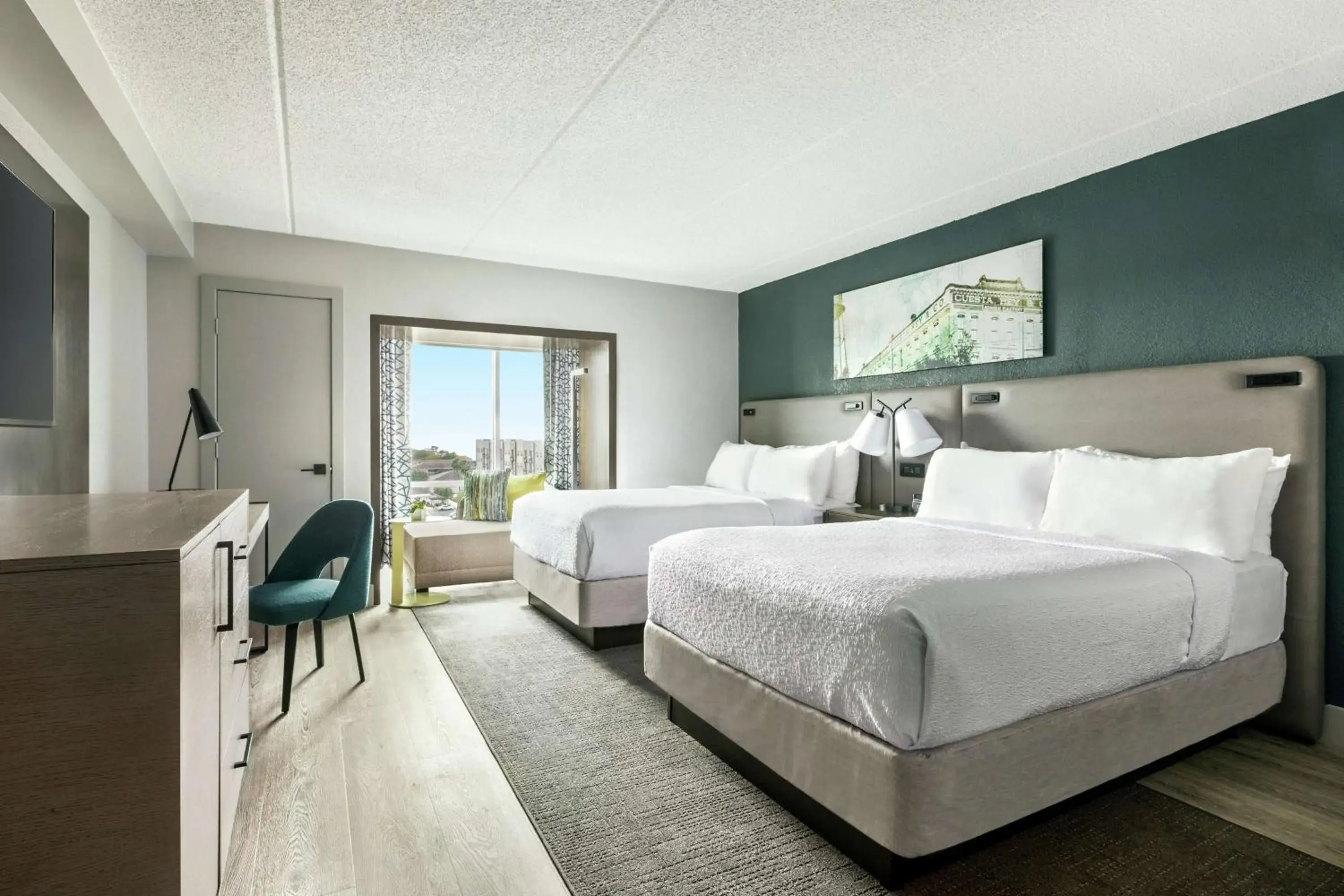 Double Room with Two Double Beds - Hearing Access in Hotel Alba Tampa, Tapestry Collection By Hilton Double Room with Two Double Beds - Hearing Access in Hotel Alba Tampa, Tapestry Collection By Hilton