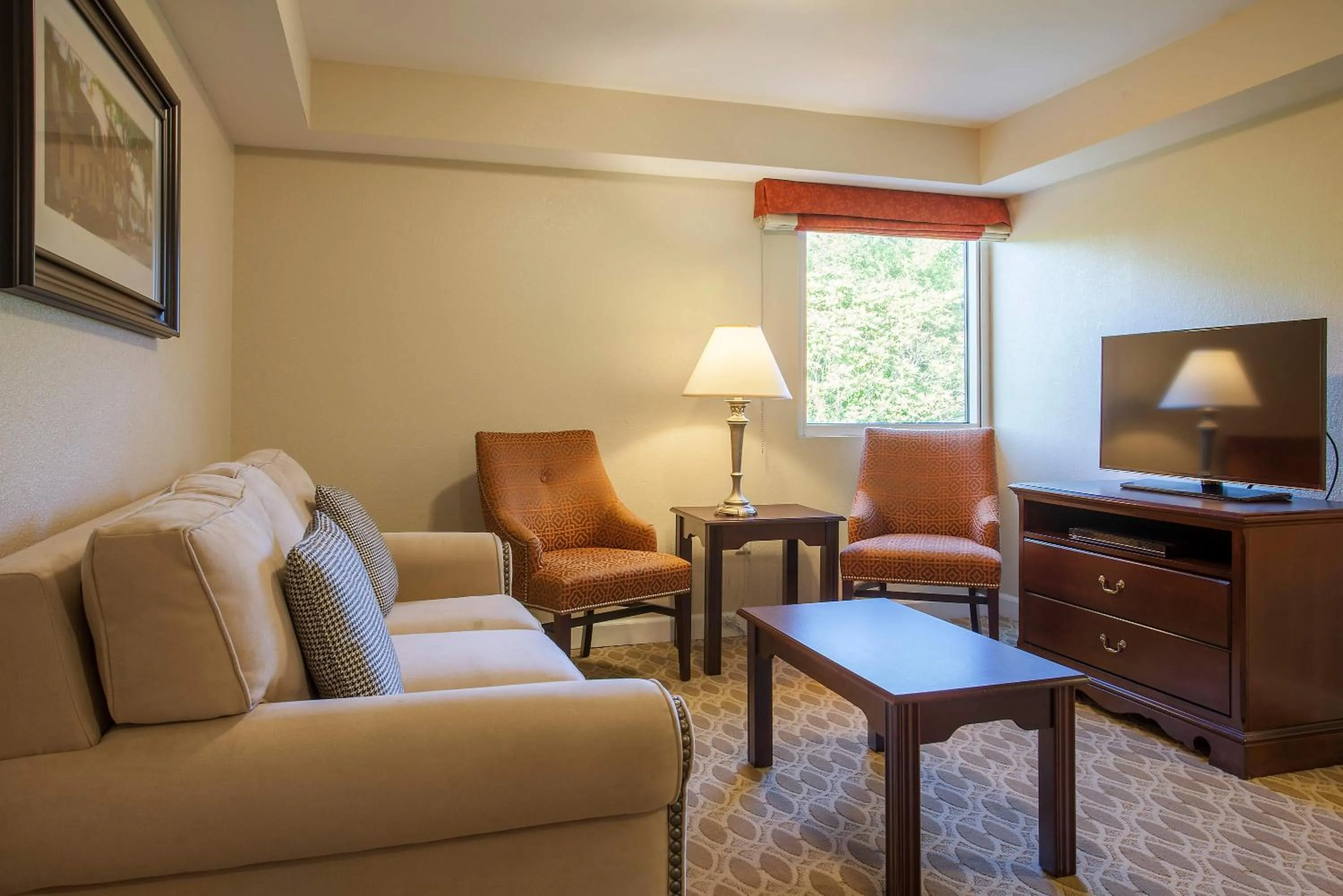 Living room in Bluegreen Vacations Patrick Henry Square, an Ascend Collection Resort