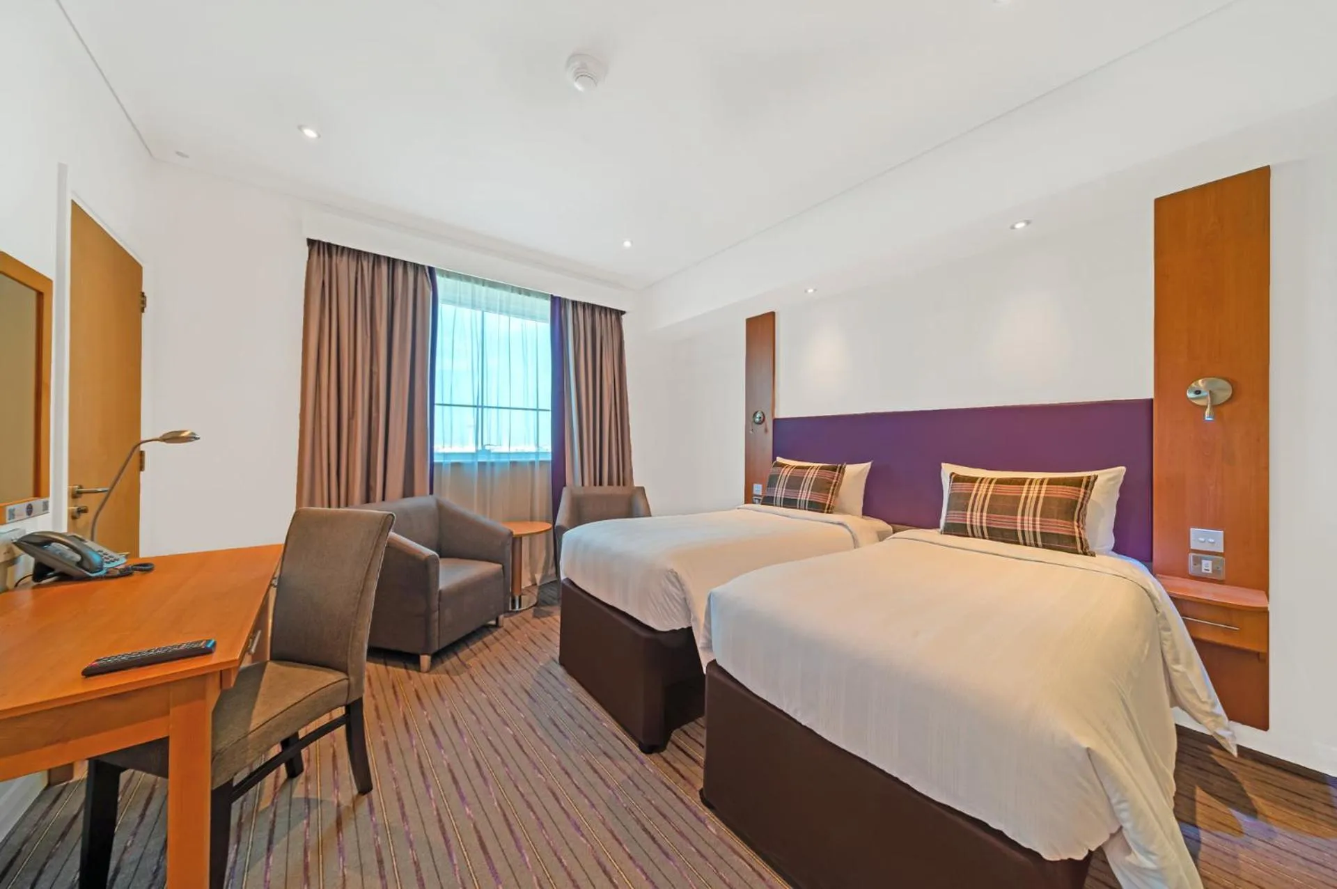 Bedroom, Bed in Premier Inn Dubai Silicon Oasis - An Emirates Group Company