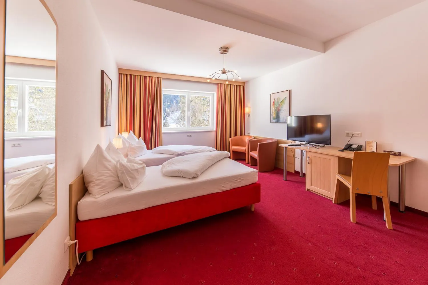 Bed in Hotel Karl Schranz