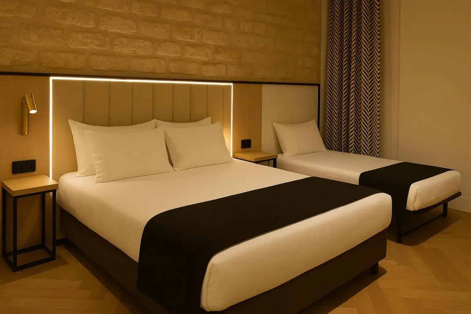 Bedroom, Bed in Grand Tonic hôtel & SPA Paris Bedroom, Bed in Grand Tonic hôtel & SPA Paris