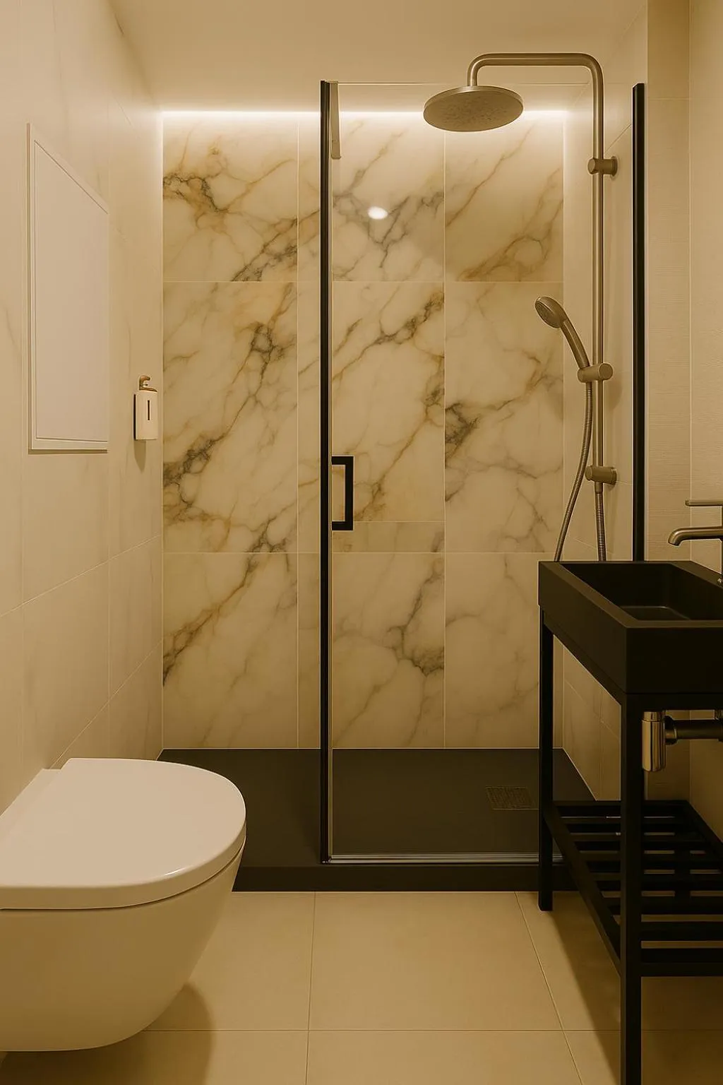 Shower in Grand Tonic hôtel & SPA Paris