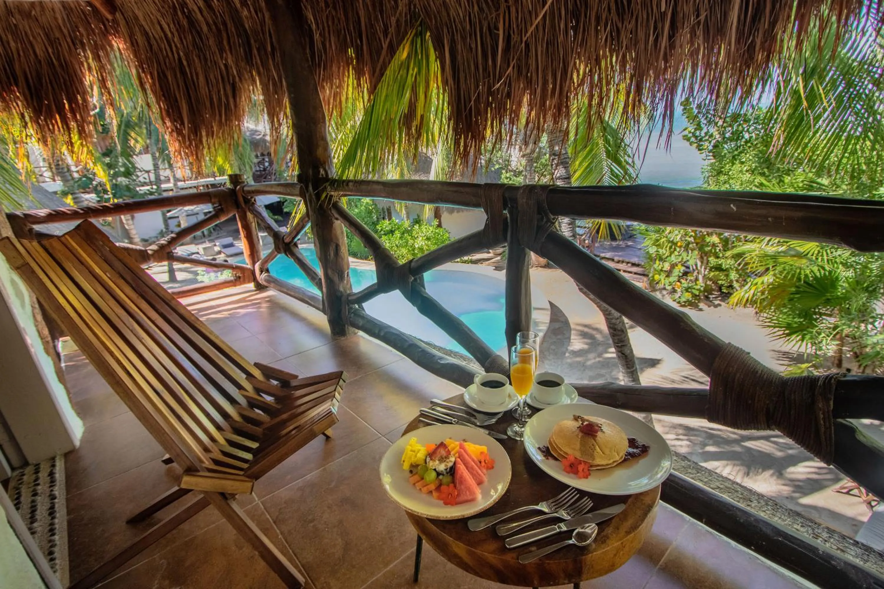 Pool view in Hotel Las Nubes Holbox
