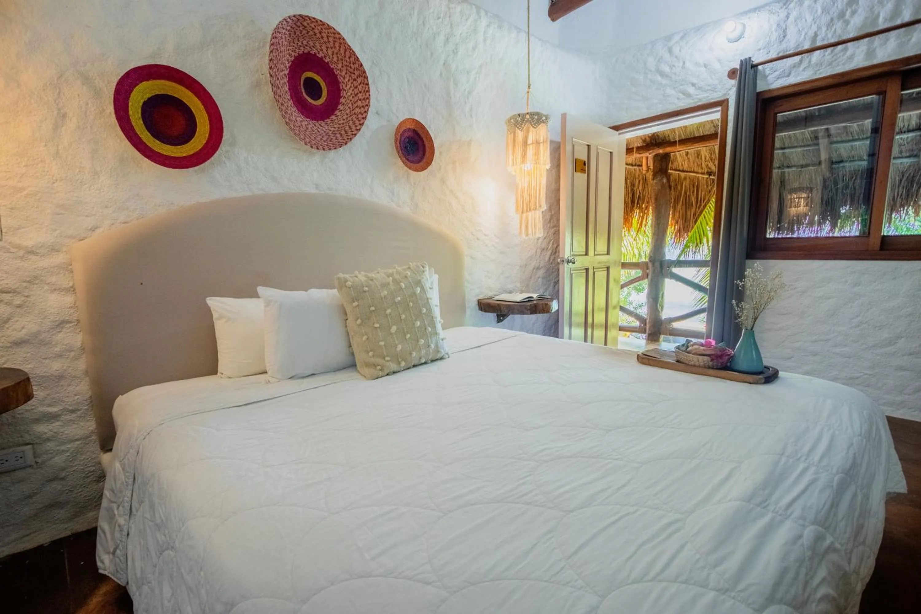 Bed in Hotel Las Nubes Holbox