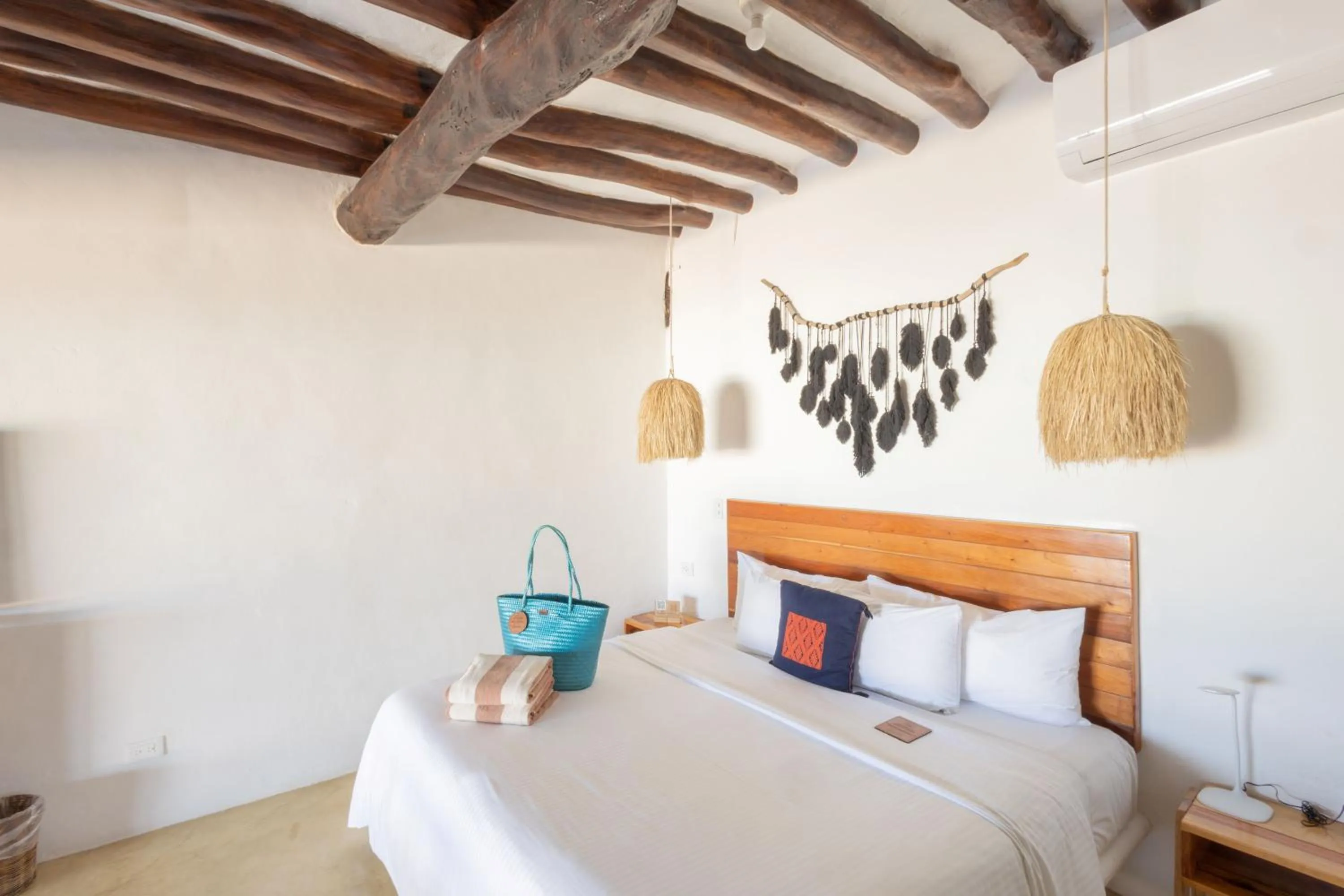 Bed in Hotel Las Nubes Holbox