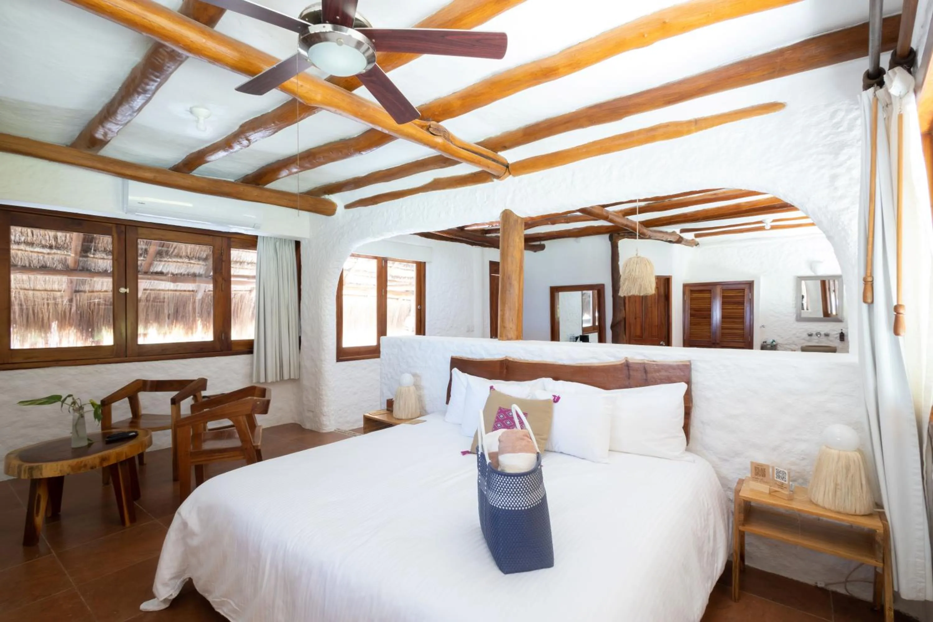 Bed in Hotel Las Nubes Holbox