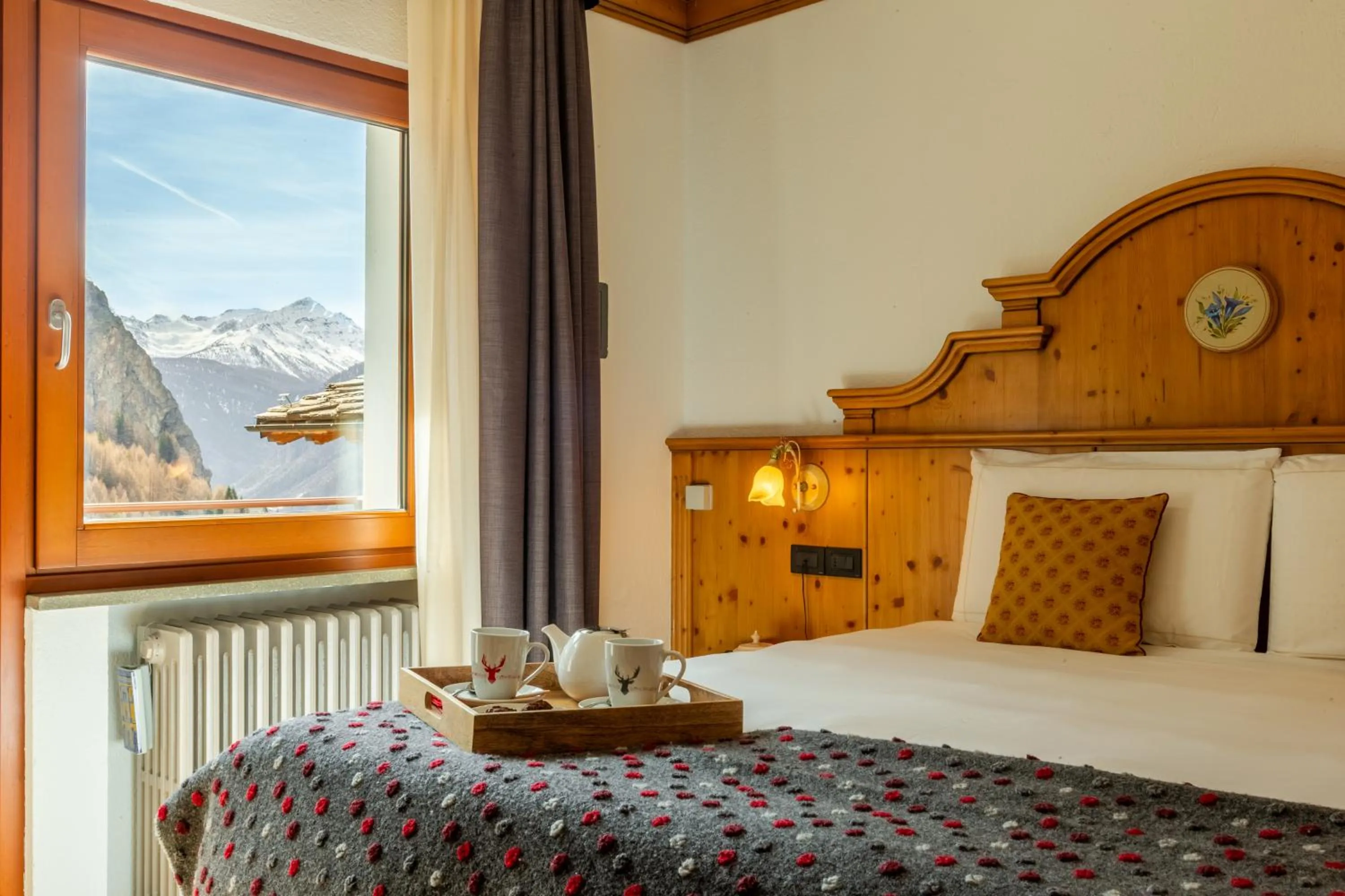 Bed in Hotel Vallée Blanche Courmayeur