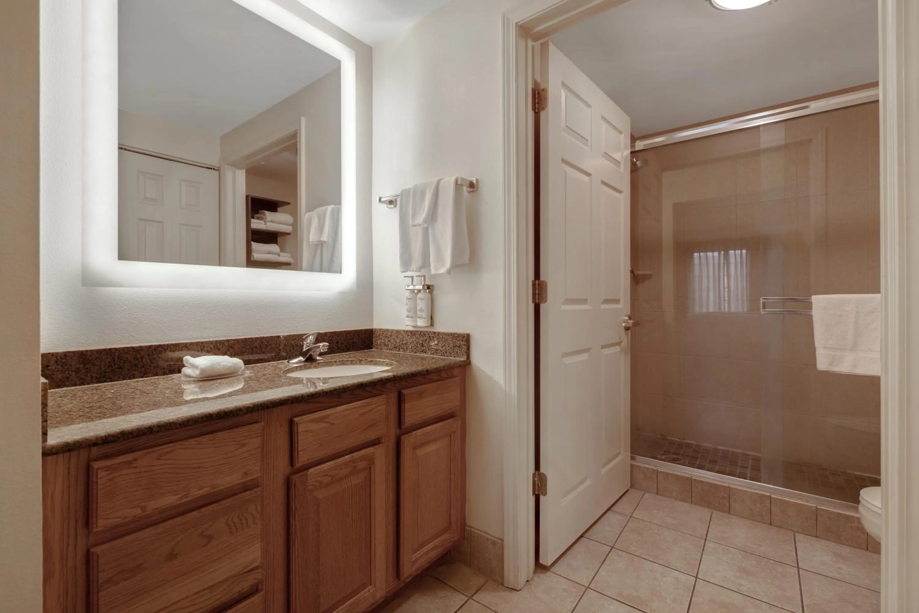 Shower in Staybridge Suites Tallahassee I-10 East by IHG