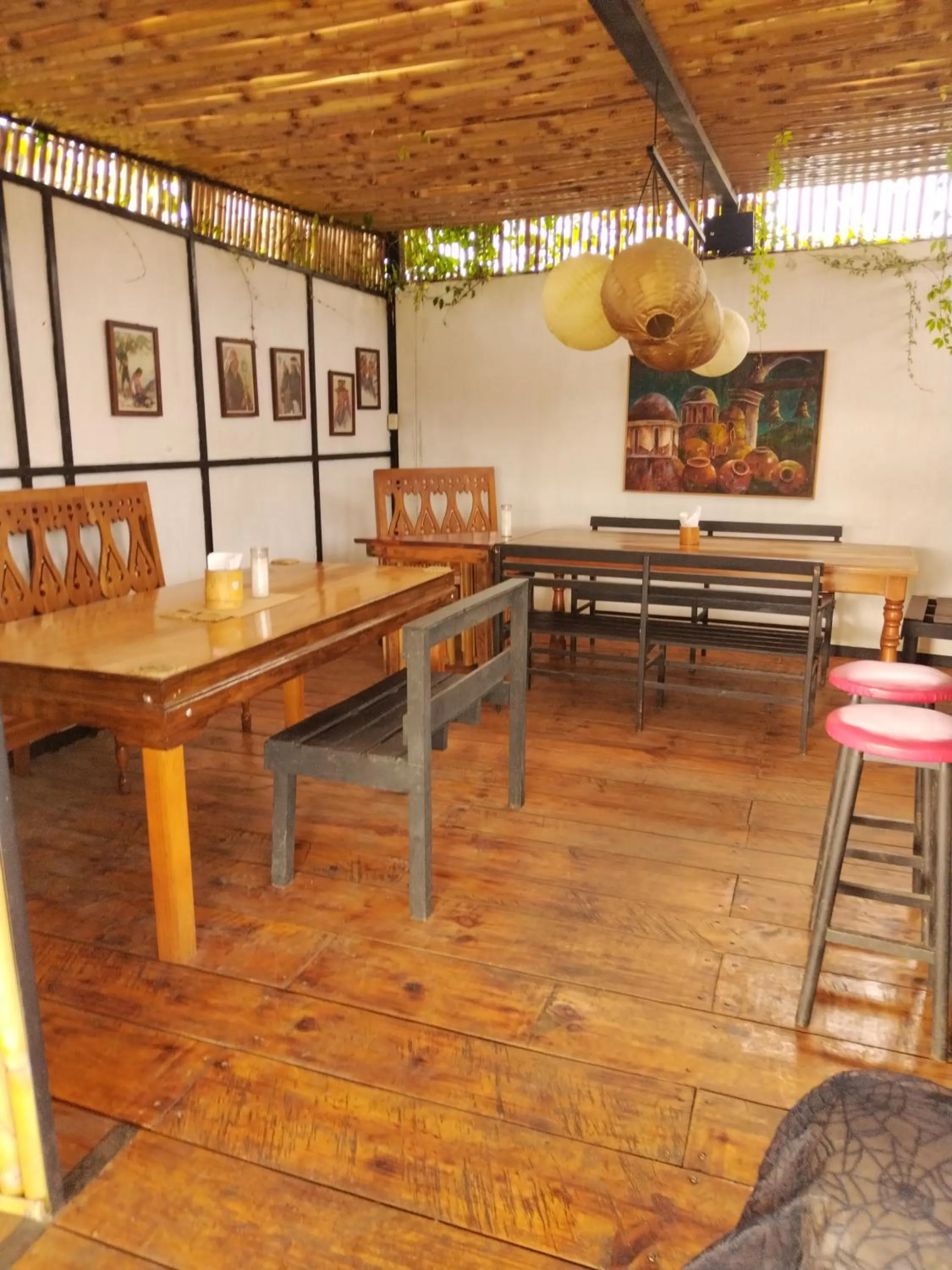 Seating area in Hotel Casa Chapultepec