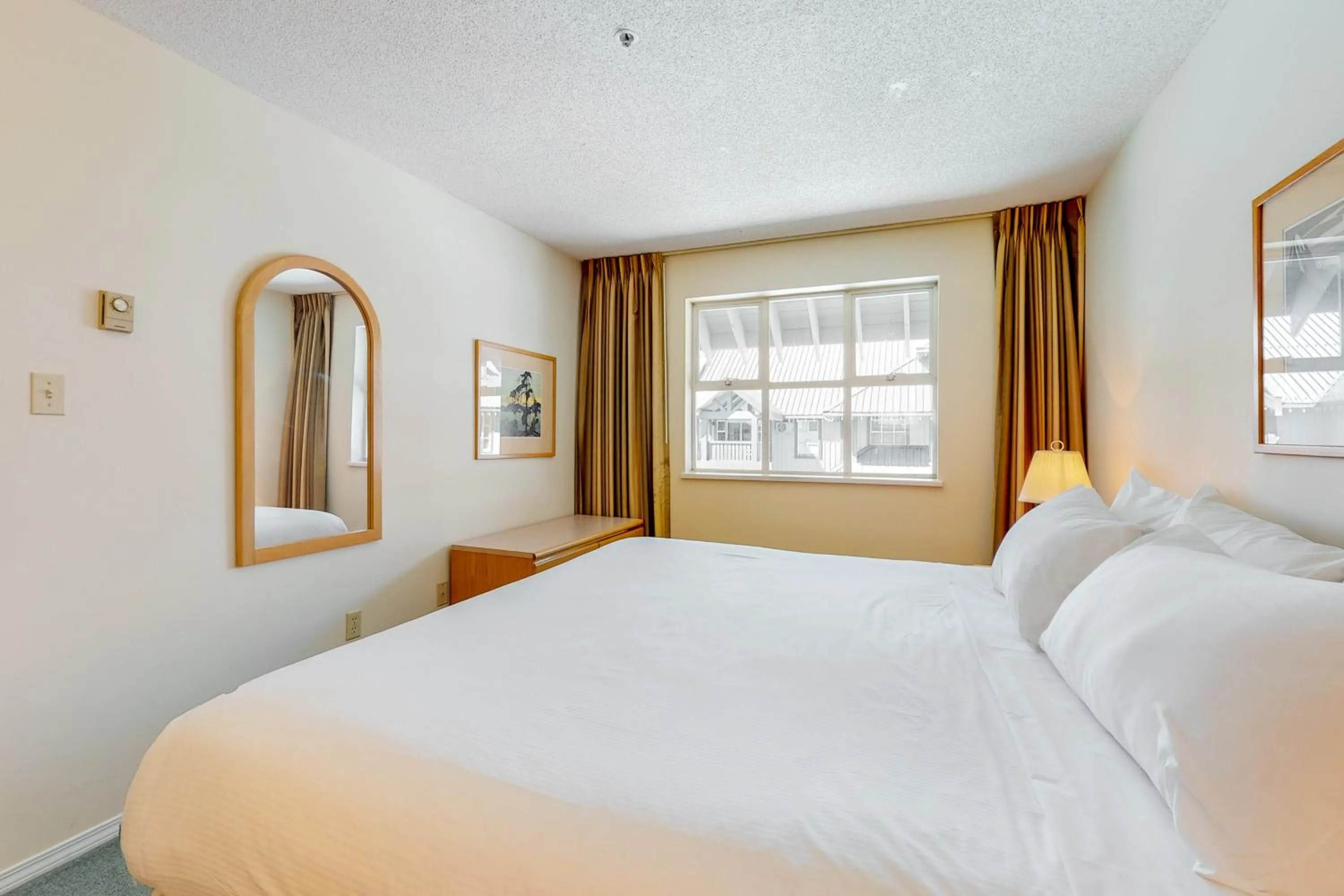 Bed in Glacier Lodge
