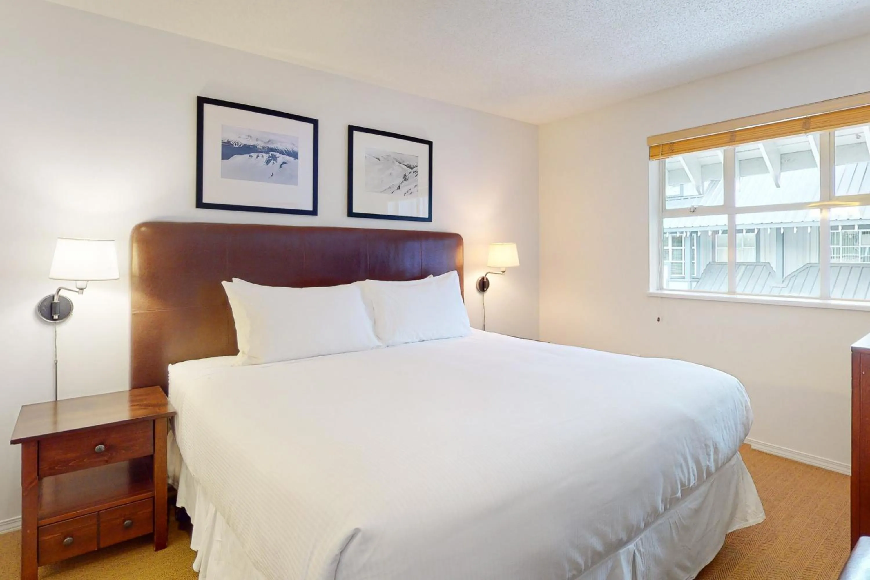Bed in Glacier Lodge