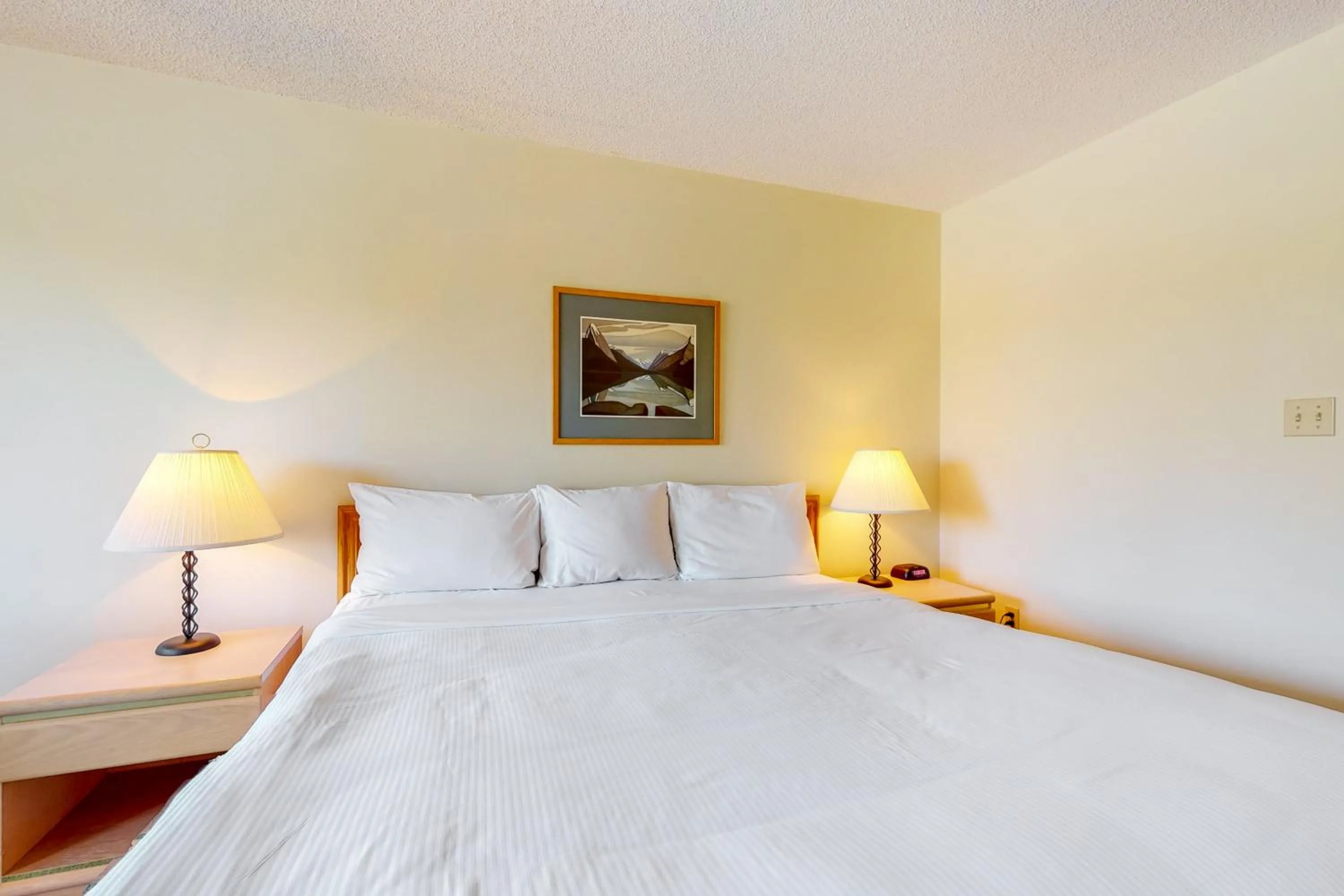 Bed in Glacier Lodge