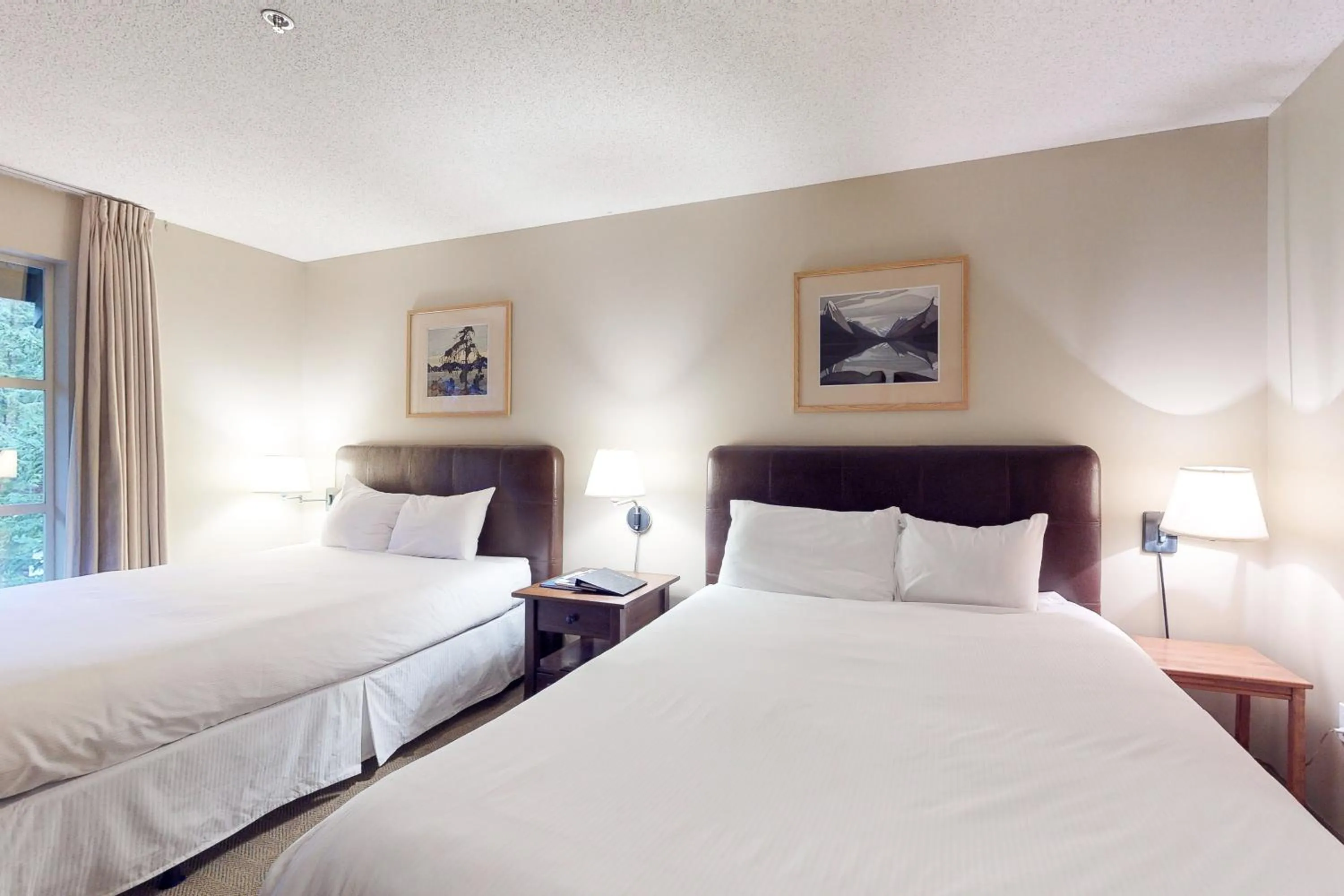 Bed in Glacier Lodge