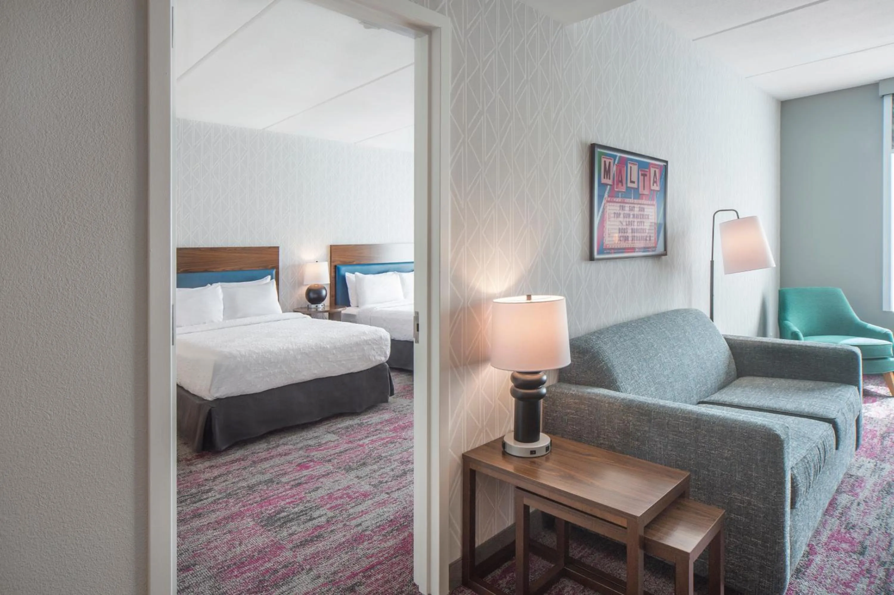 Bed in Home2 Suites by Hilton Saratoga Malta