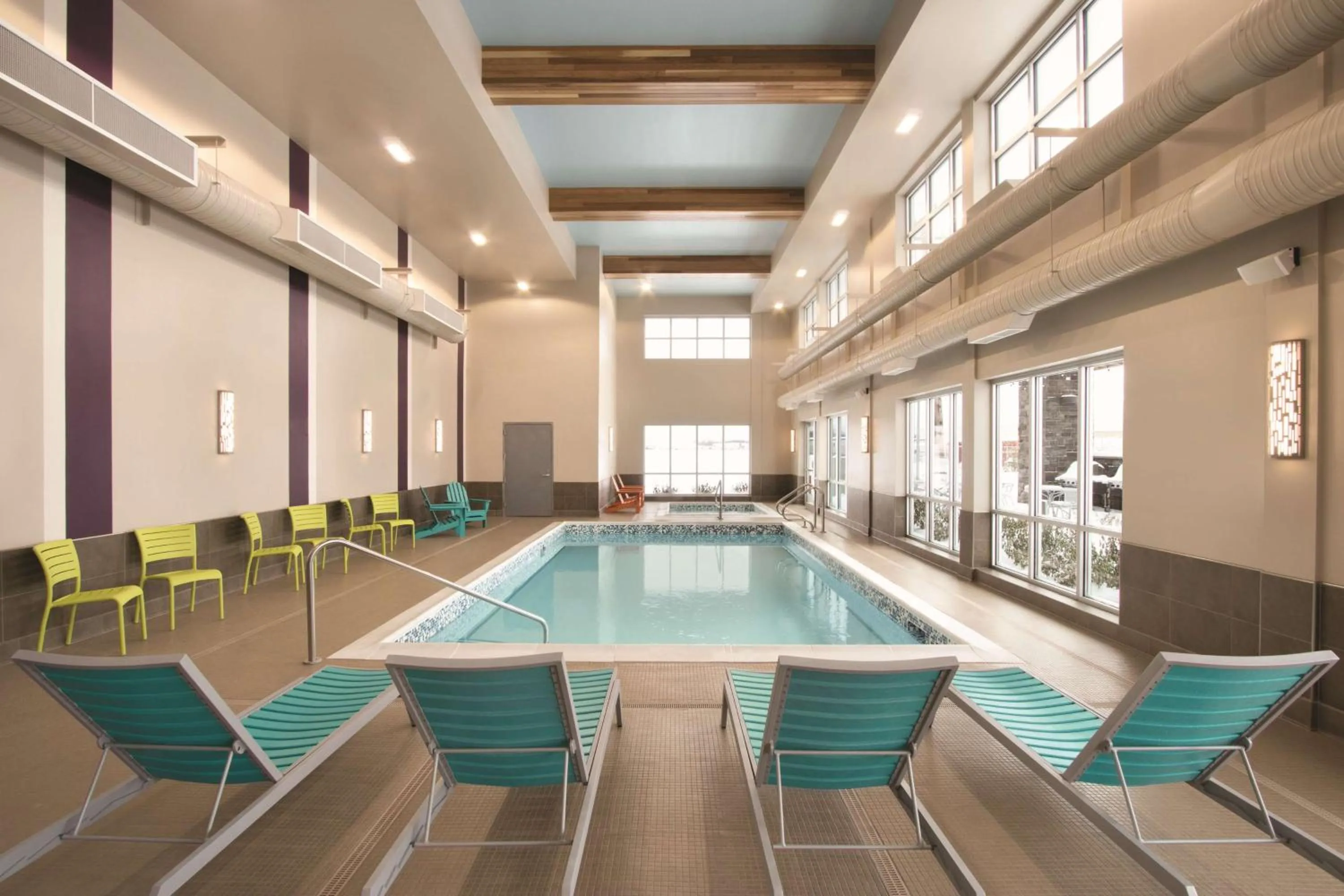 Pool view in Home2 Suites by Hilton Fort St. John