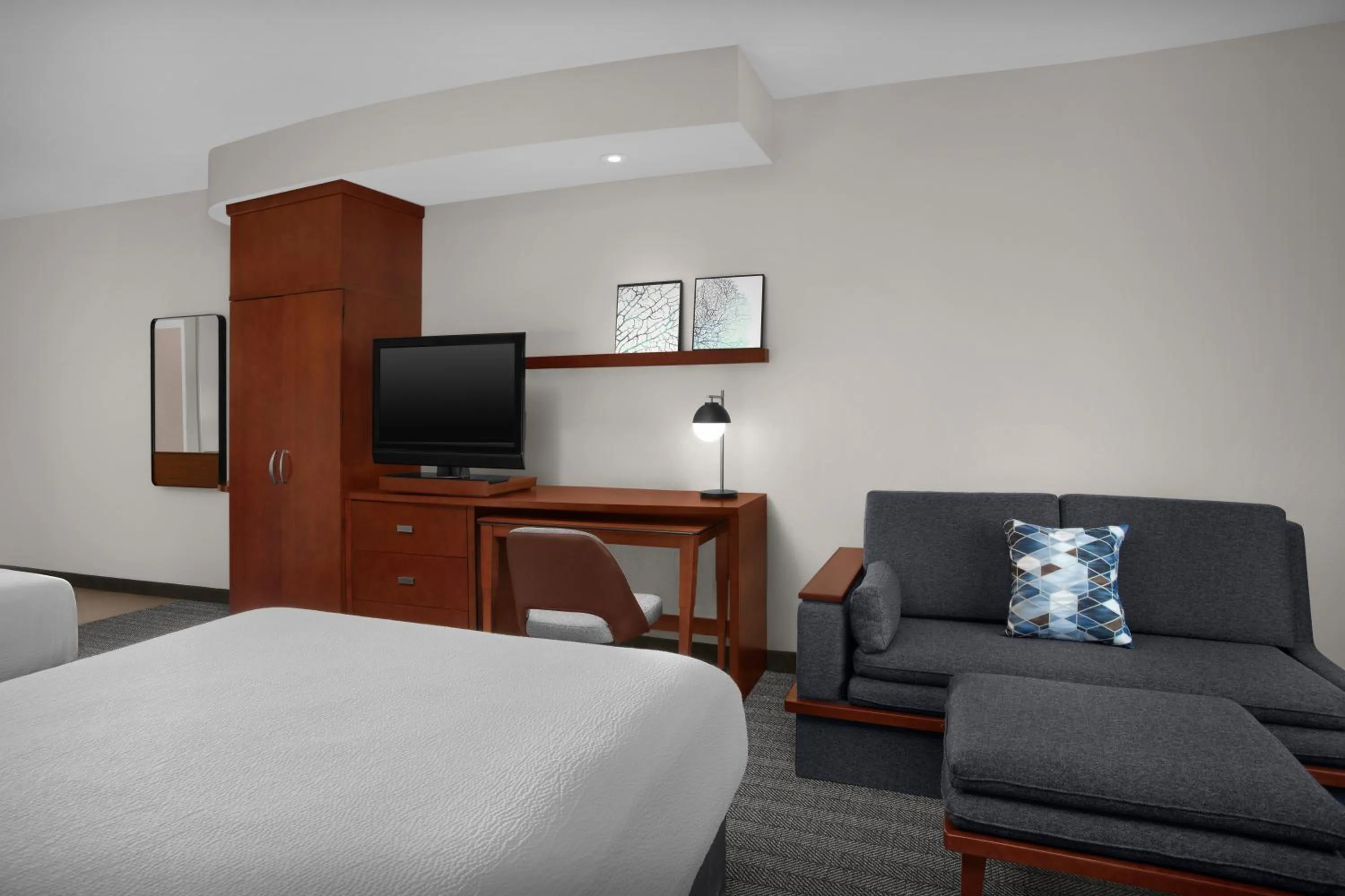 TV and multimedia, Bed in Courtyard by Marriott San Antonio SeaWorld Westover Hills