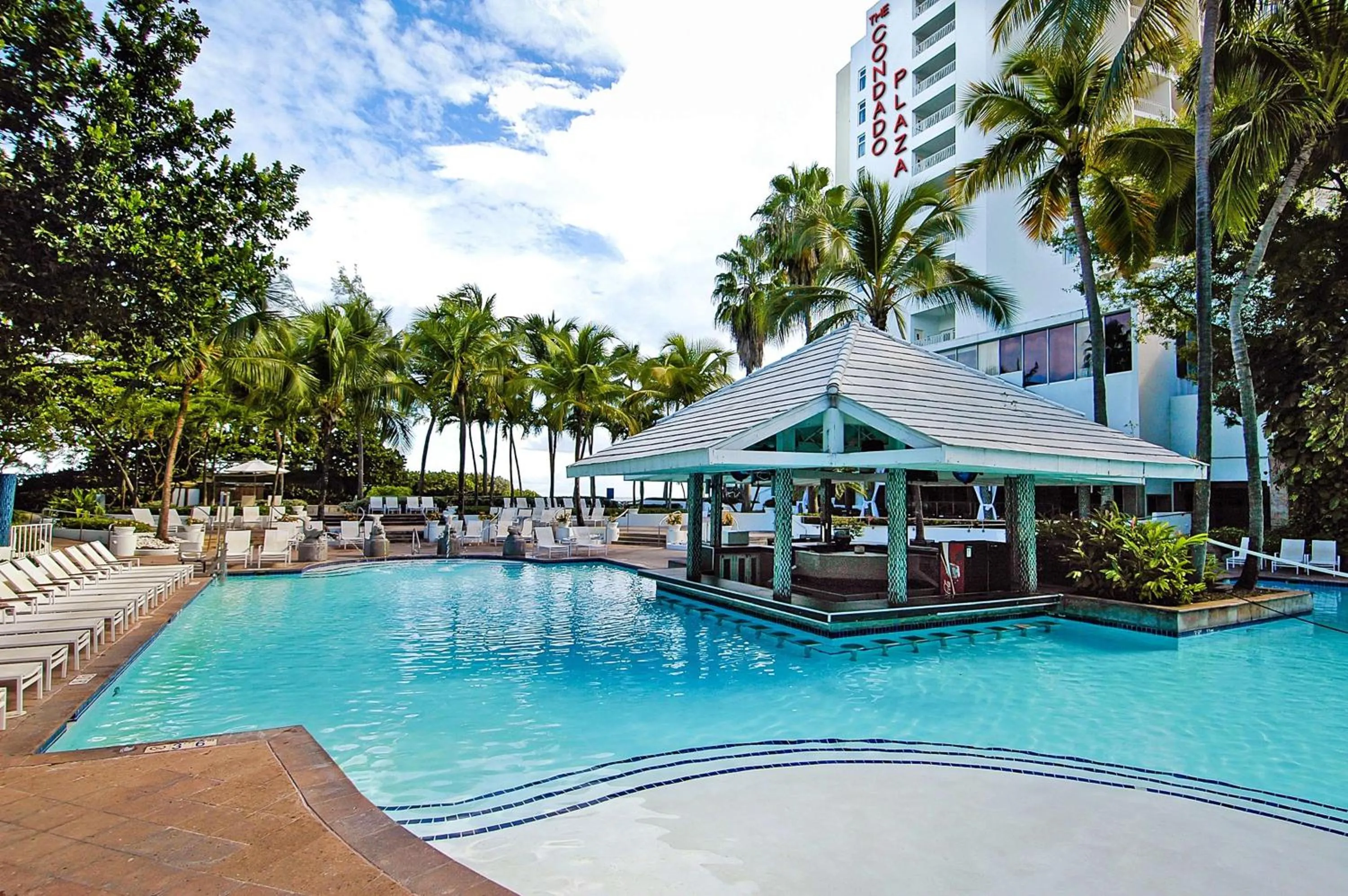 Pool view in The Condado Plaza Hotel